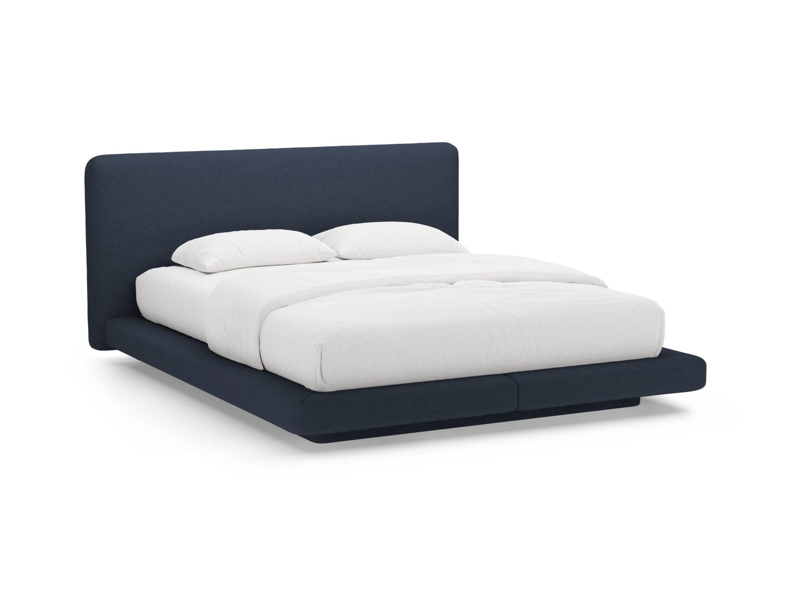 Linea Bett mit Kopfteil 200cm in Royal Blue-Moly präsentiert im Onlineshop von KAQTU Design AG. Bett ist von Micadoni