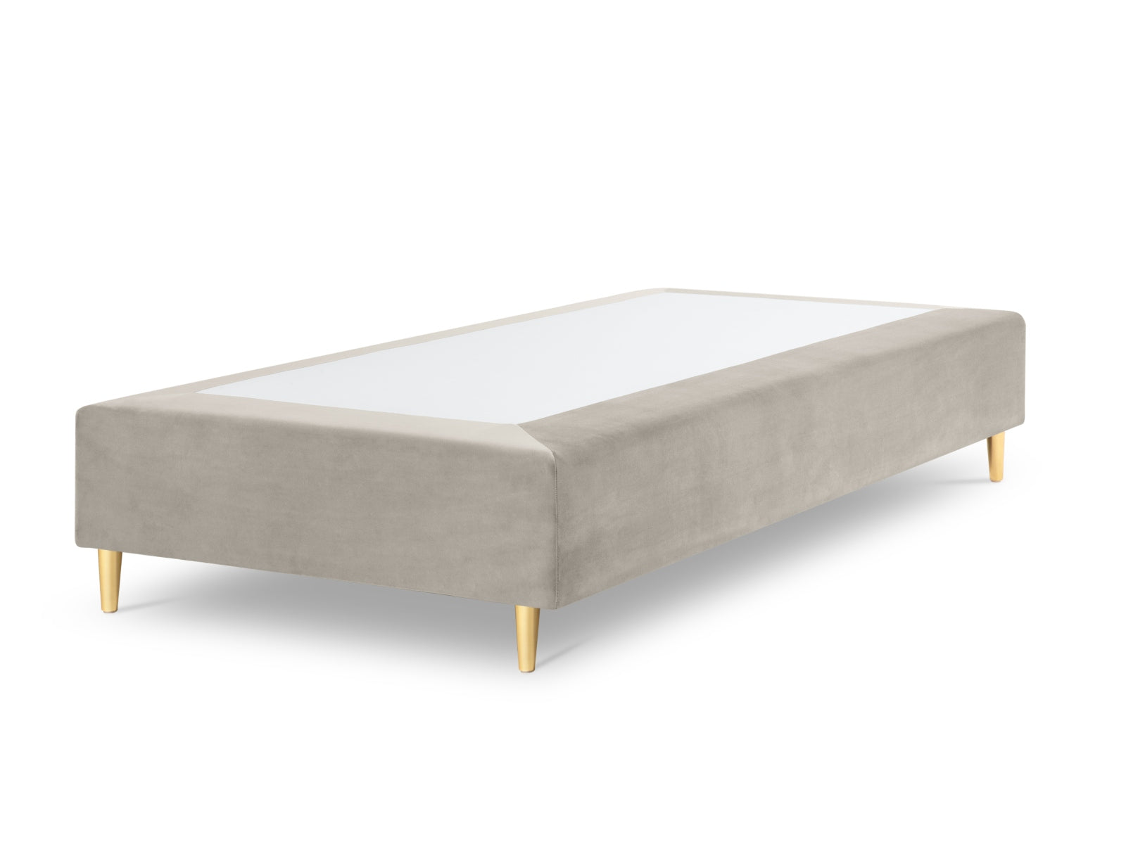 Whale Velour Base  in Light Beige präsentiert im Onlineshop von KAQTU Design AG. Bettgestell ist von Micadoni