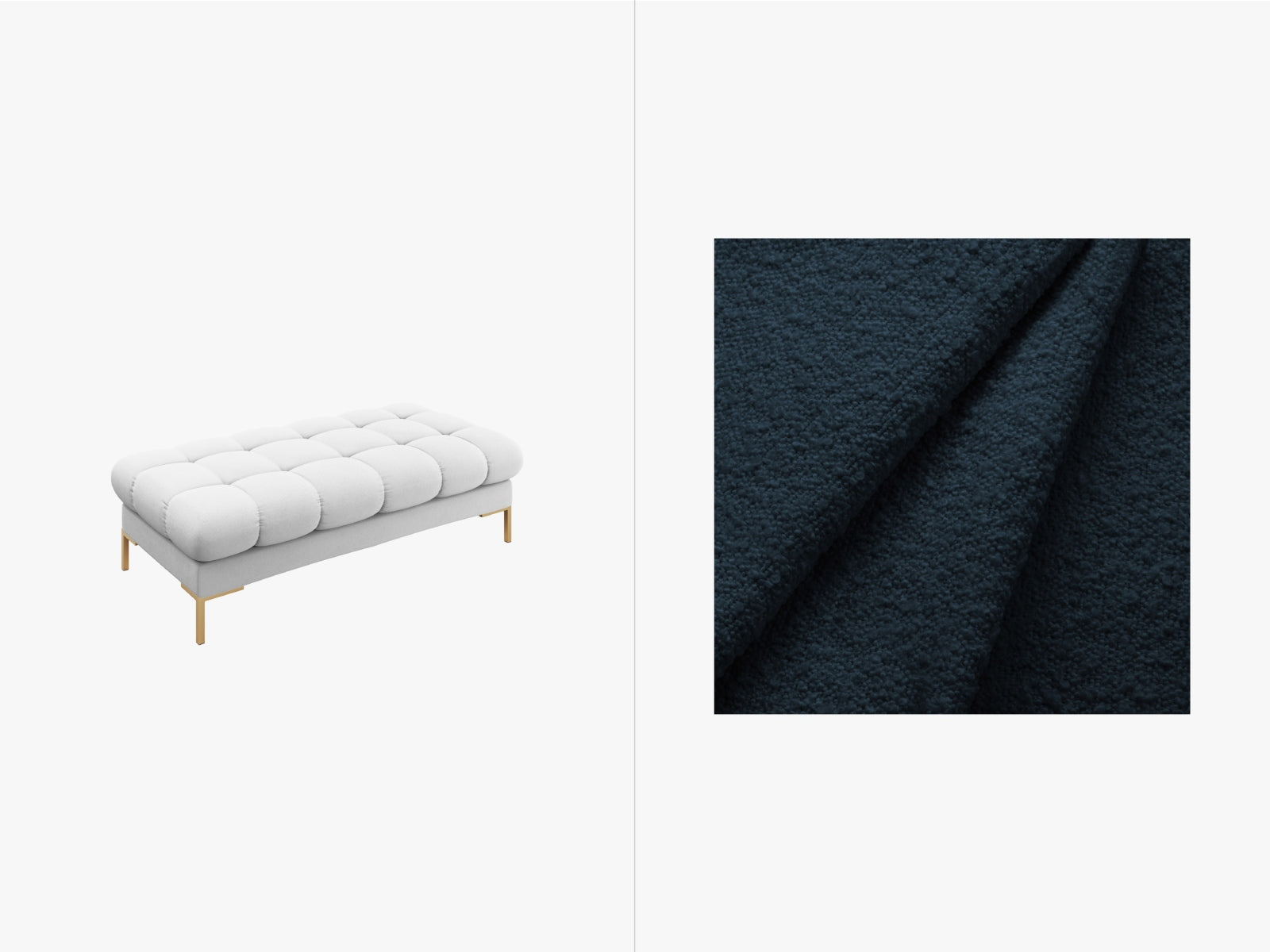 Mamaia Bank 2 Sitzer in Dark Blue/Gold präsentiert im Onlineshop von KAQTU Design AG. Sitzbank ist von Micadoni