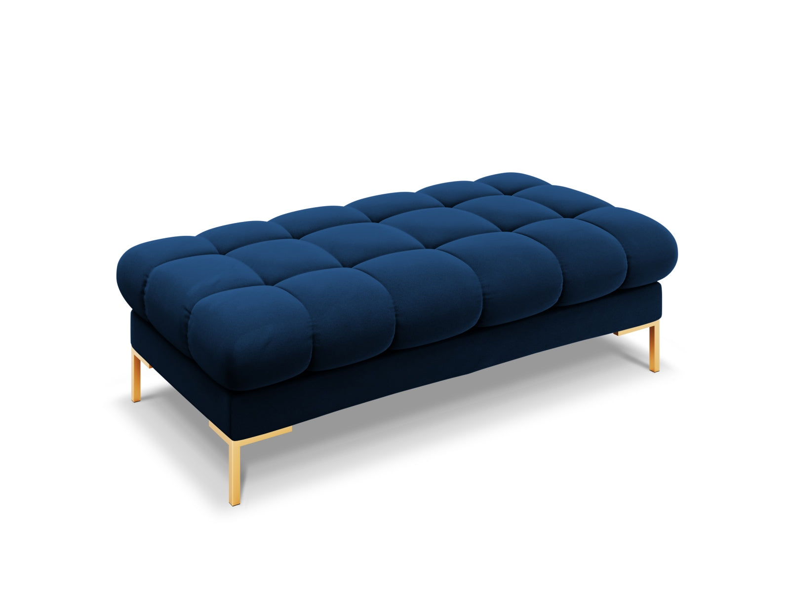 Mamaia Velour Bank 2 Sitzer in Royal Blue/Gold präsentiert im Onlineshop von KAQTU Design AG. Sitzbank ist von Micadoni