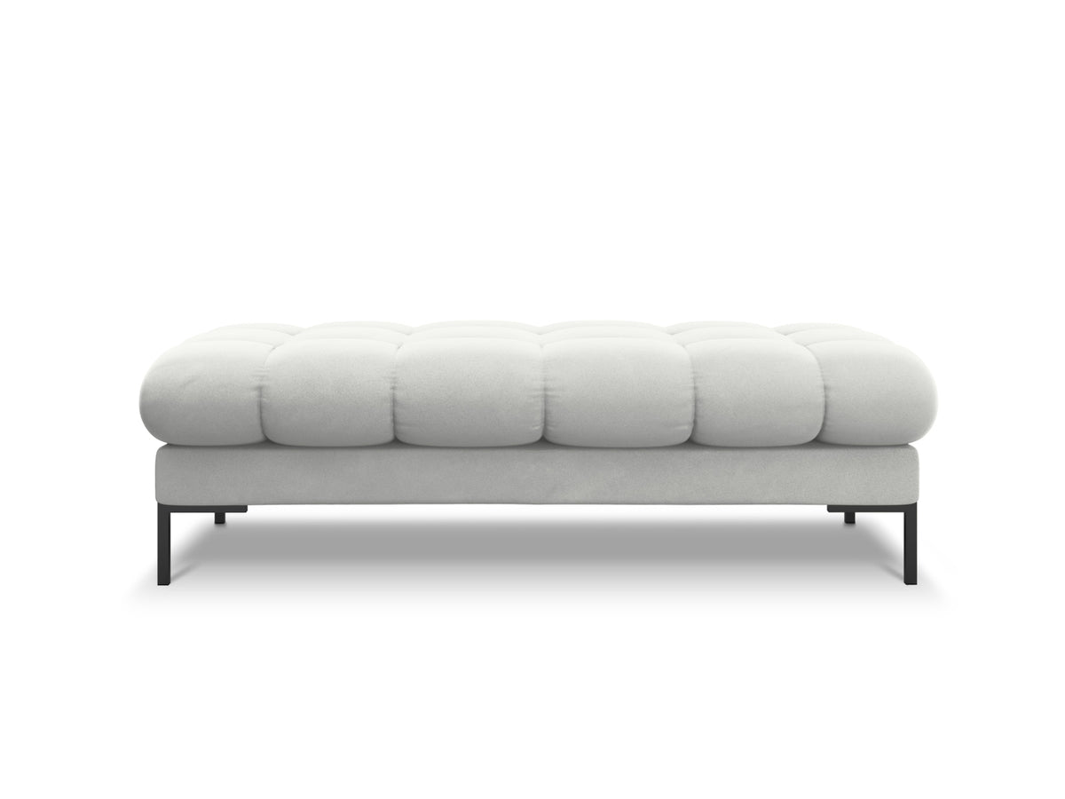 Mamaia Velour Bank 2 Sitzer in Silver/Schwarz-Bluvel präsentiert im Onlineshop von KAQTU Design AG. Sitzbank ist von Micadoni