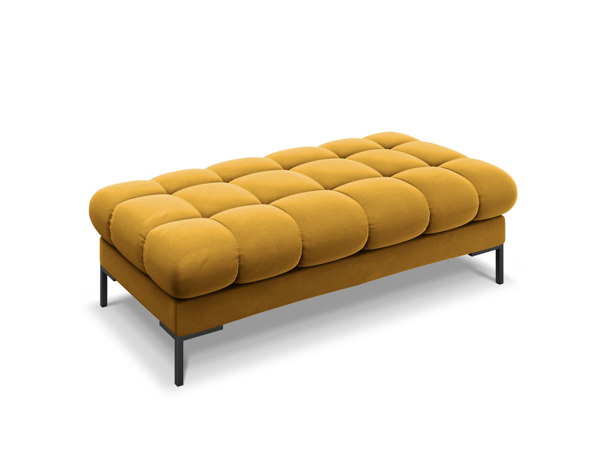 Mamaia Velour Bank 2 Sitzer in Yellow/Schwarz-Bluvel präsentiert im Onlineshop von KAQTU Design AG. Sitzbank ist von Micadoni