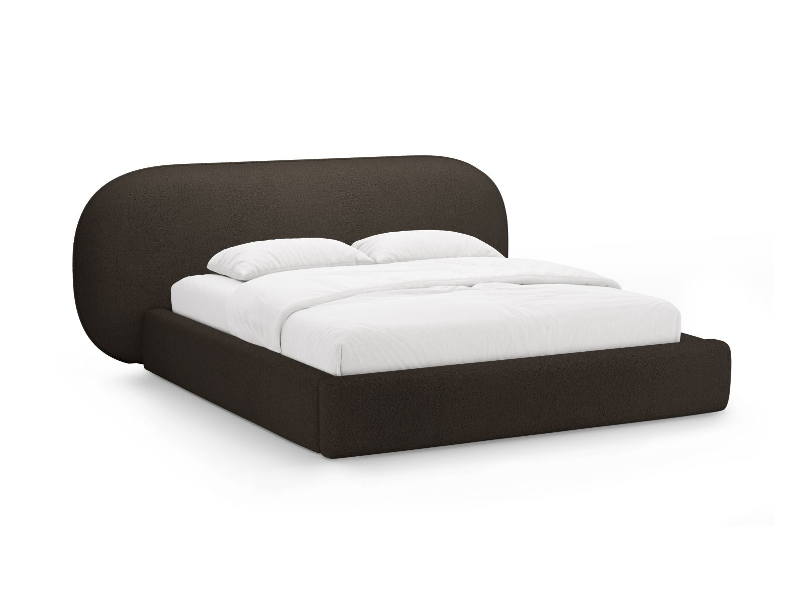 Ovalo Bett mit Stauraum mit Kopfteil 140cm in Brown-Baloo präsentiert im Onlineshop von KAQTU Design AG. Bett ist von Micadoni