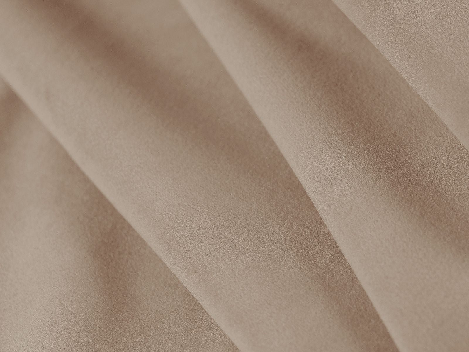 Modernes Ovalo Bett in sanftem Almond Beige aus Magic Velvet, 140 cm Kopfteil, kombiniert Funktionalität mit elegantem Stauraum für Ihr Schlafzimmer.