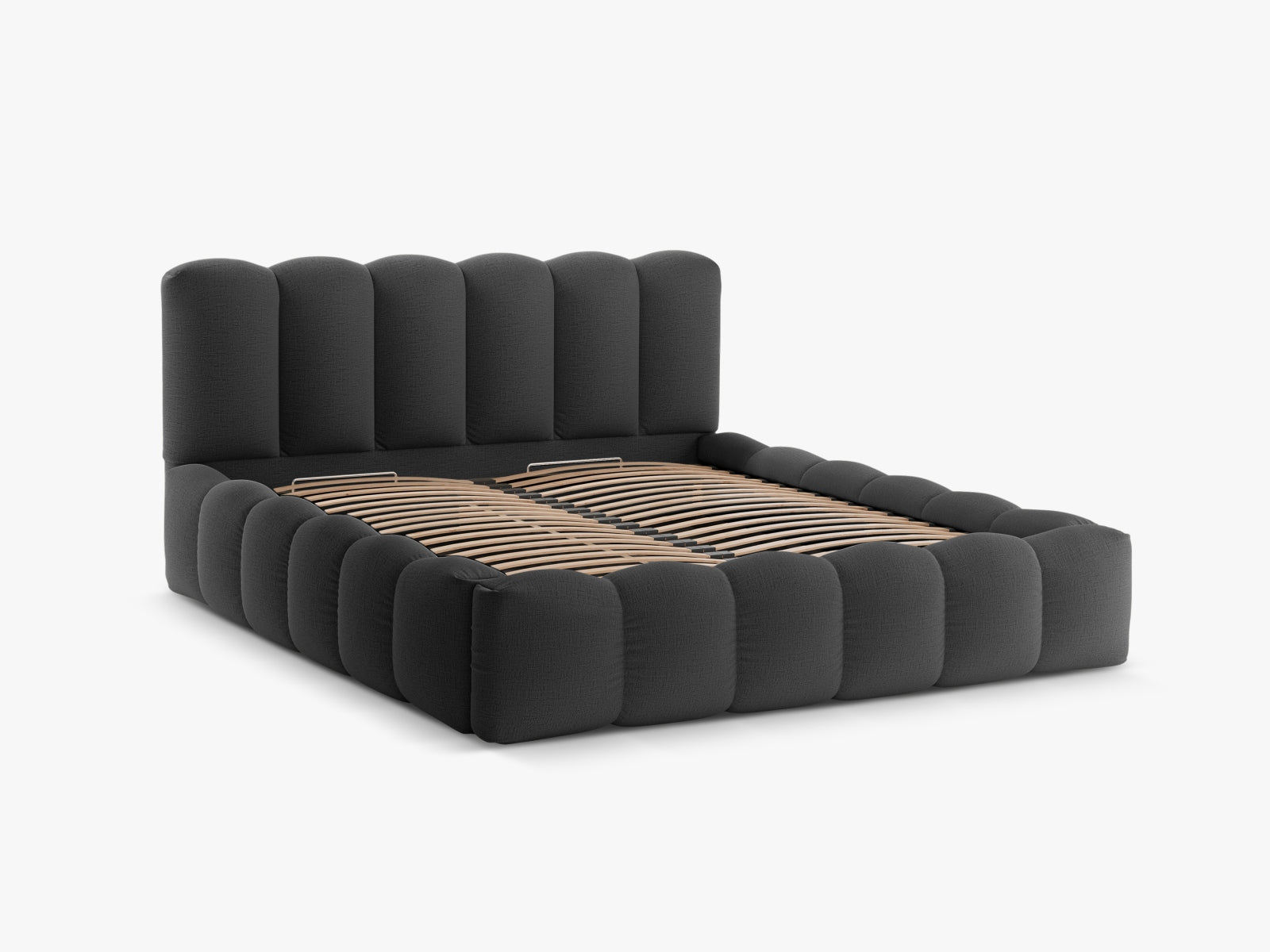 Lupine Bett mit Stauraum und Headboard  166cm in Anthracite präsentiert im Onlineshop von KAQTU Design AG. Bett ist von Micadoni