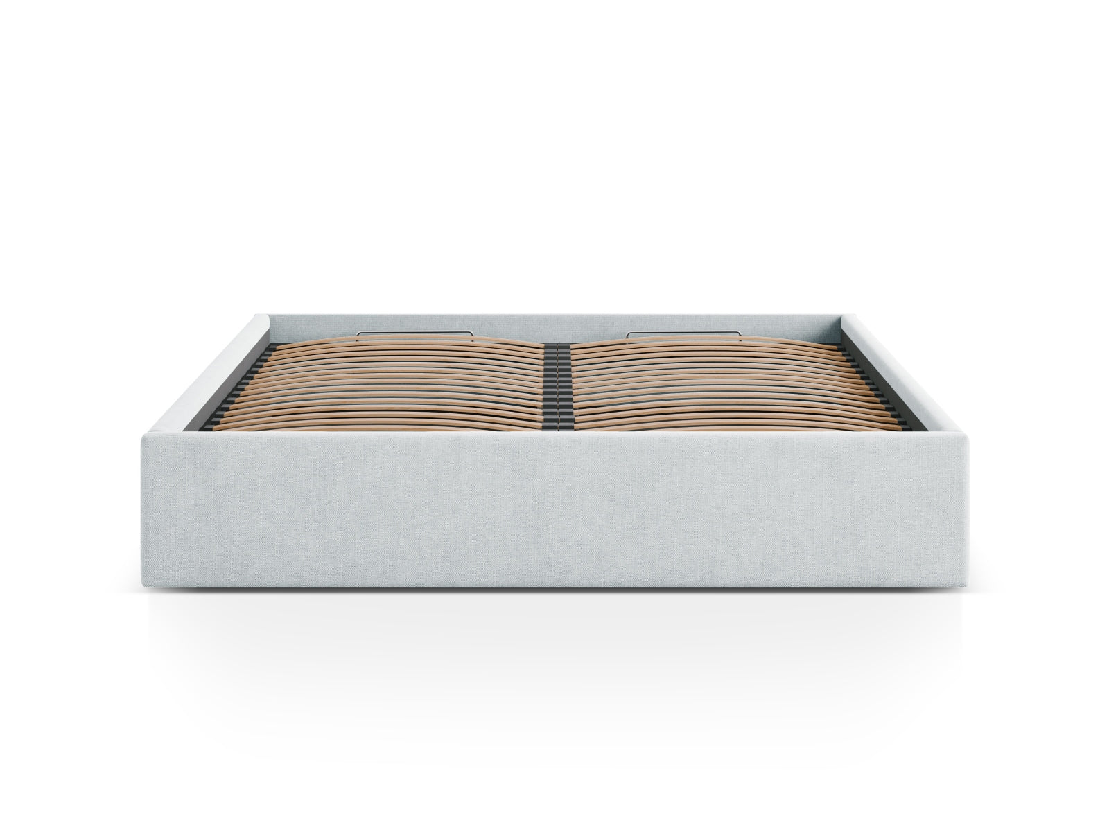 Susan Bett mit Stauraum  in Light Grey präsentiert im Onlineshop von KAQTU Design AG. Bett ist von Micadoni