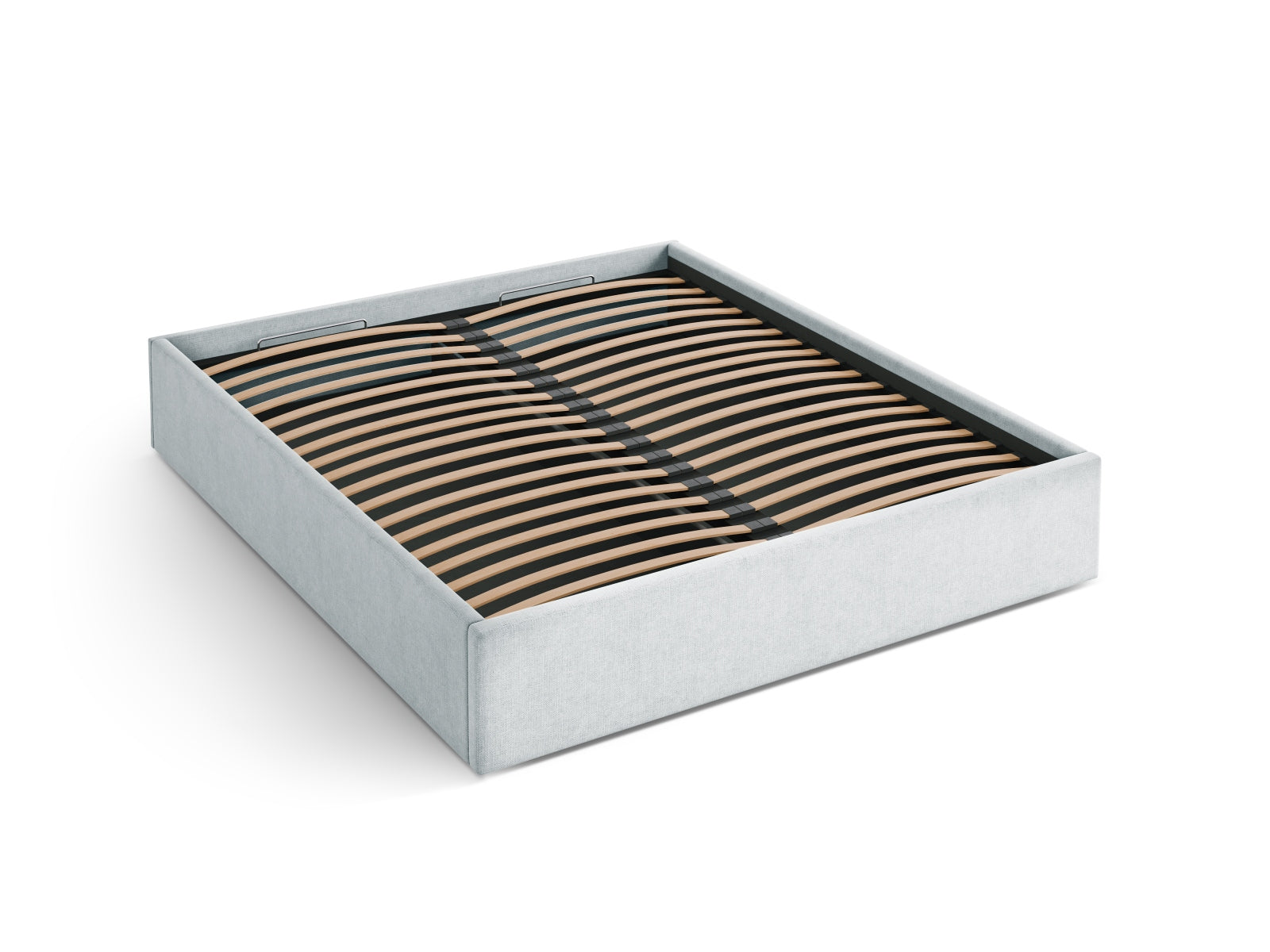Susan Bett mit Stauraum  in Light Grey präsentiert im Onlineshop von KAQTU Design AG. Bett ist von Micadoni
