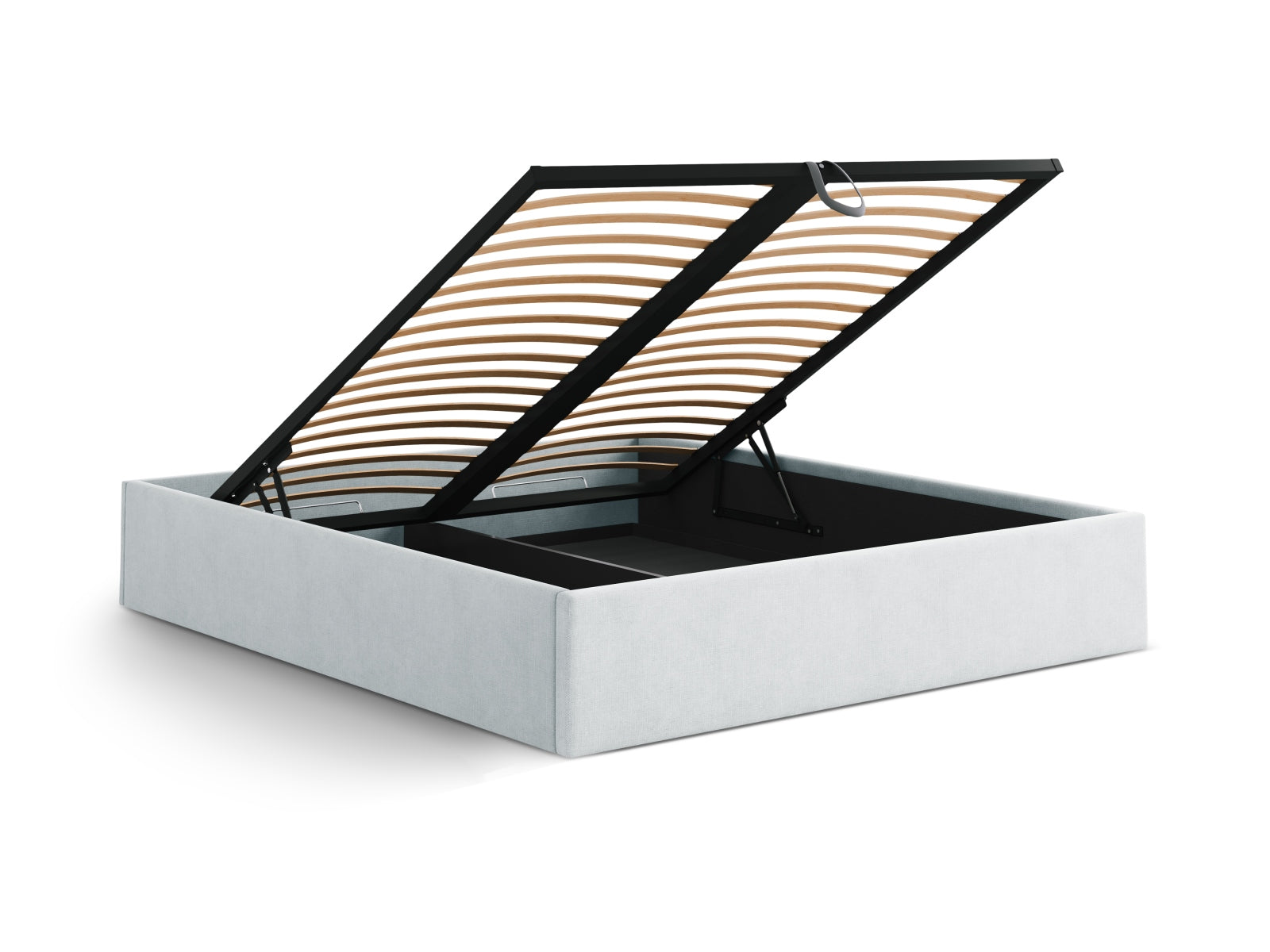 Susan Bett mit Stauraum  in Light Grey präsentiert im Onlineshop von KAQTU Design AG. Bett ist von Micadoni
