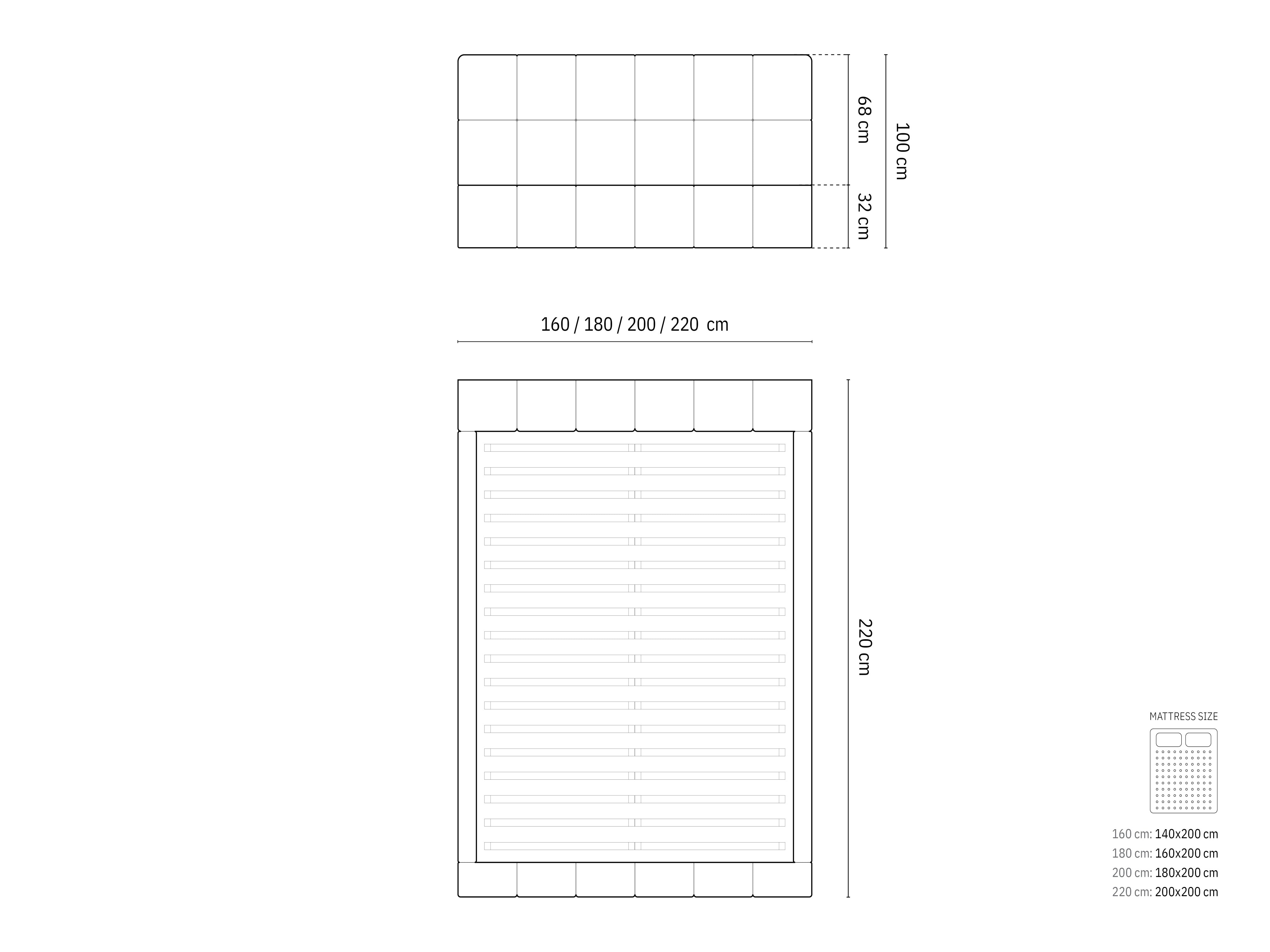 Bellis Bett mit Stauraum und Headboard  160cm in Black präsentiert im Onlineshop von KAQTU Design AG. Bett ist von Micadoni