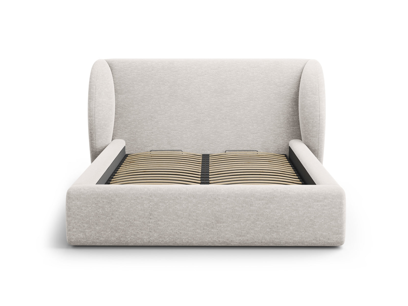 Miley Bett mit Stauraum und Headboard  187cm in Light Grey präsentiert im Onlineshop von KAQTU Design AG. Bett ist von Micadoni