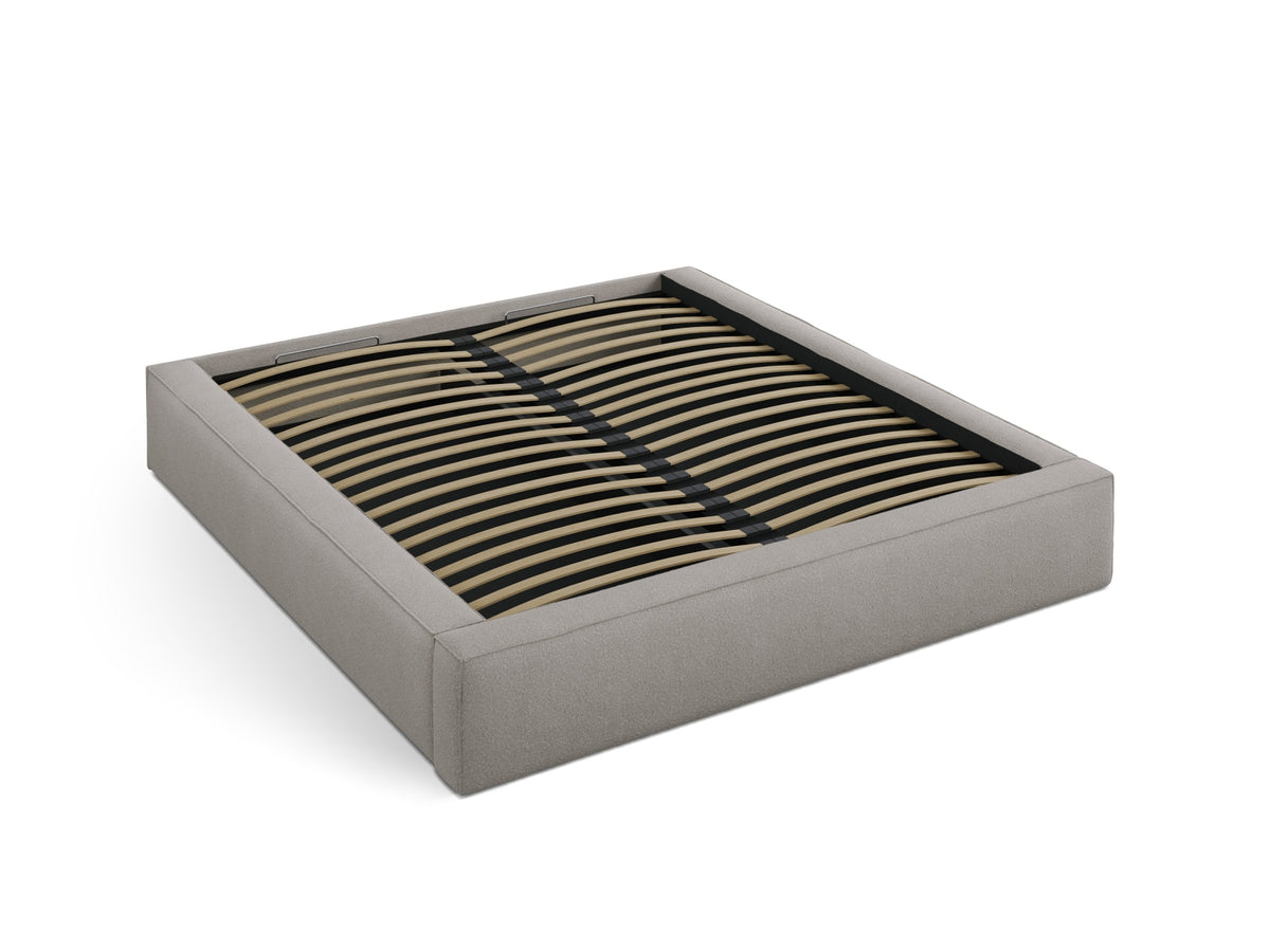 Susan Bett mit Stauraum 140cm in Dark Beige-LEGEND präsentiert im Onlineshop von KAQTU Design AG. Bett ist von Micadoni
