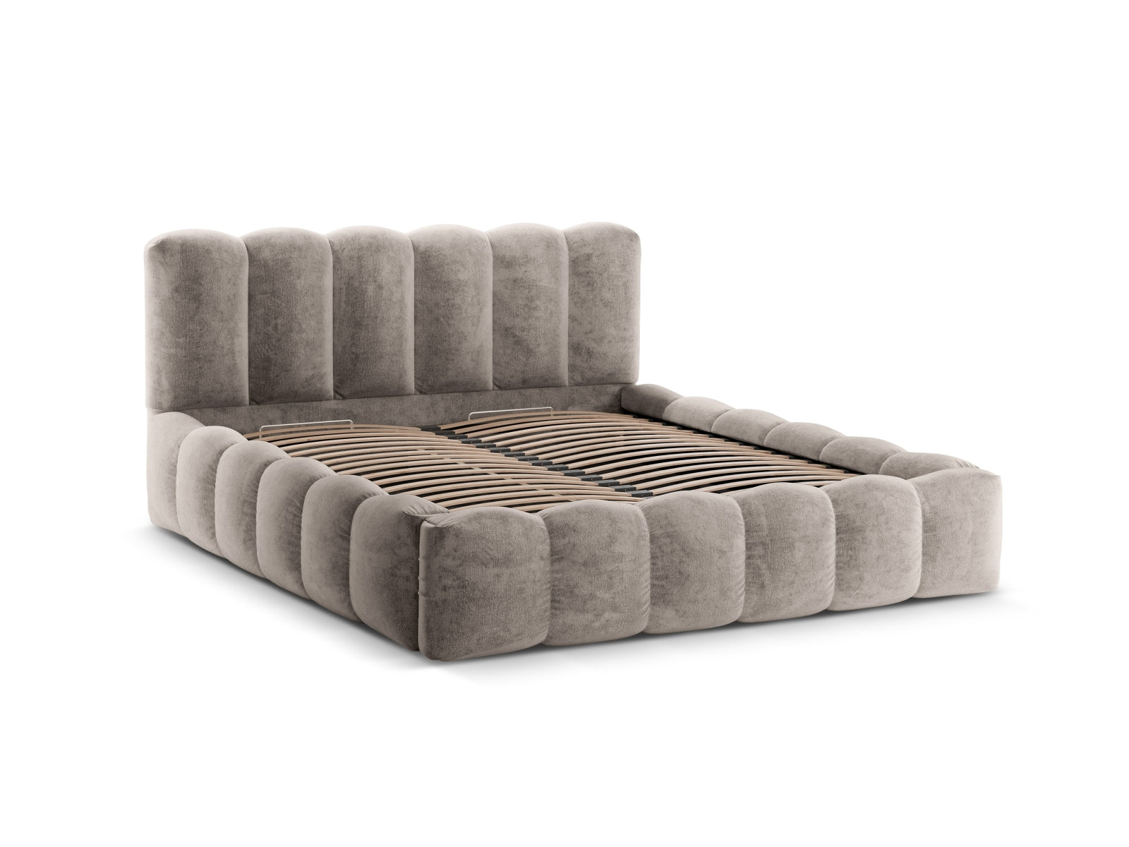 Lupine Bett mit Stauraum und Headboard  166cm in Cappuccino präsentiert im Onlineshop von KAQTU Design AG. Bett ist von Micadoni