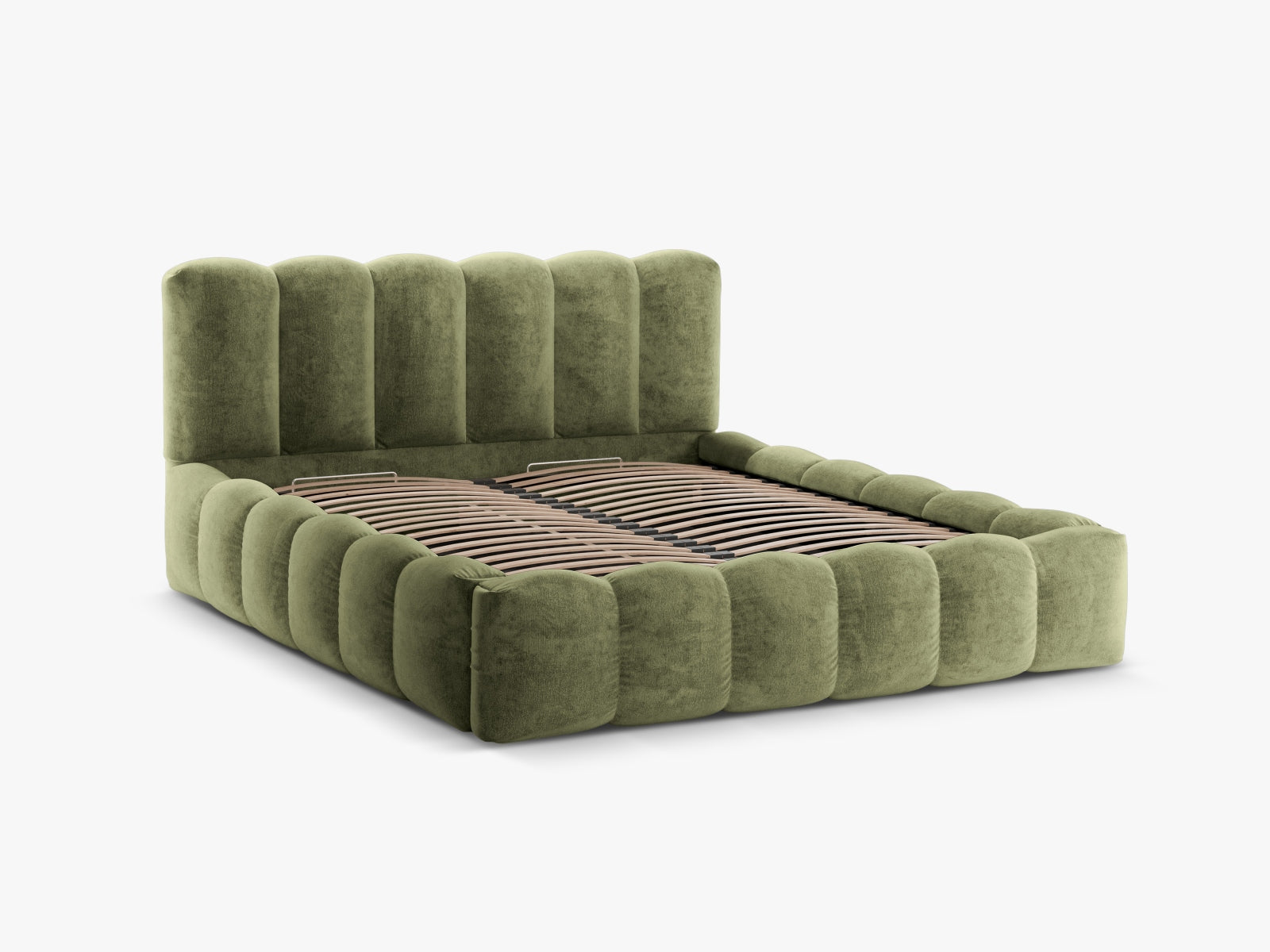 Lupine Bett mit Stauraum und Headboard  166cm in Light Green präsentiert im Onlineshop von KAQTU Design AG. Bett ist von Micadoni