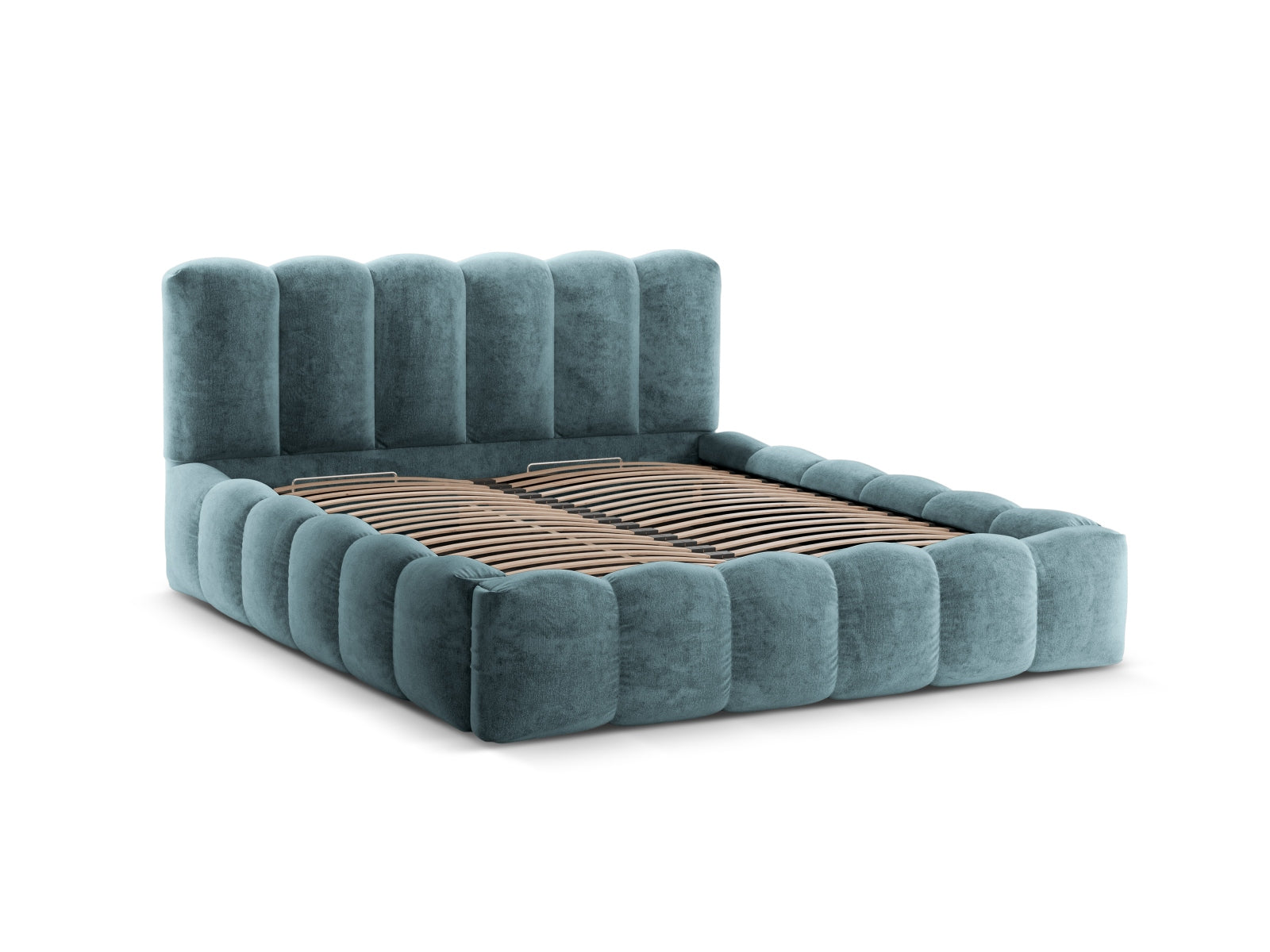 Lupine Bett mit Stauraum und Headboard  166cm in Blue Jeans präsentiert im Onlineshop von KAQTU Design AG. Bett ist von Micadoni