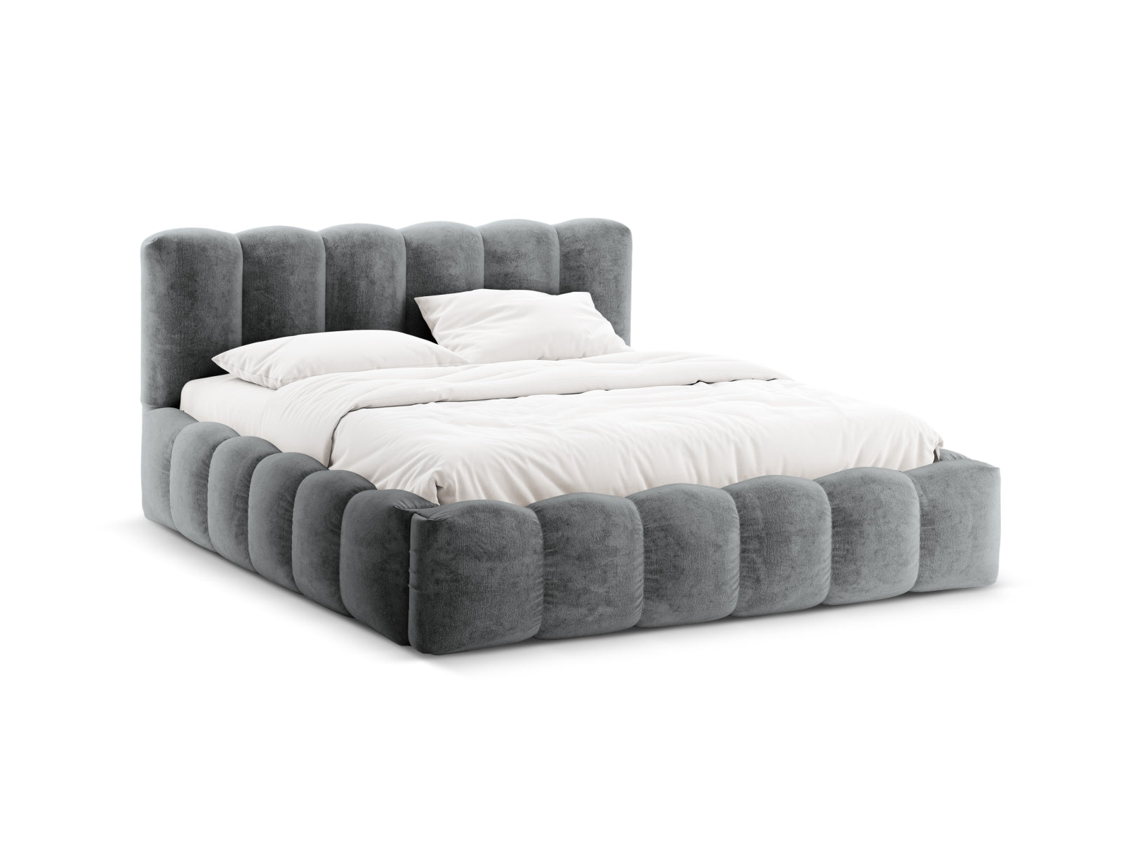 Lupine Bett mit Stauraum und Headboard  166cm in Platinum präsentiert im Onlineshop von KAQTU Design AG. Bett ist von Micadoni
