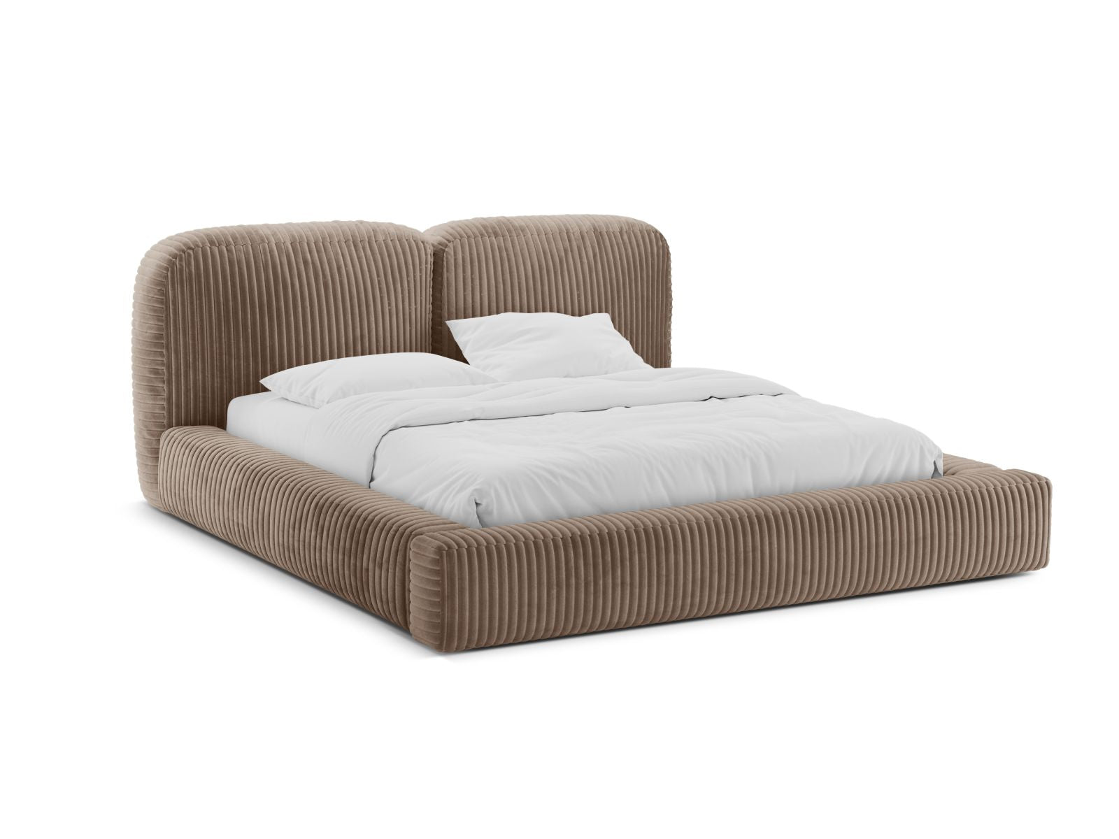 Martina Bett mit Stauraum mit Kopfteil 140cm in Acorn-Tilia präsentiert im Onlineshop von KAQTU Design AG. Bett ist von Micadoni