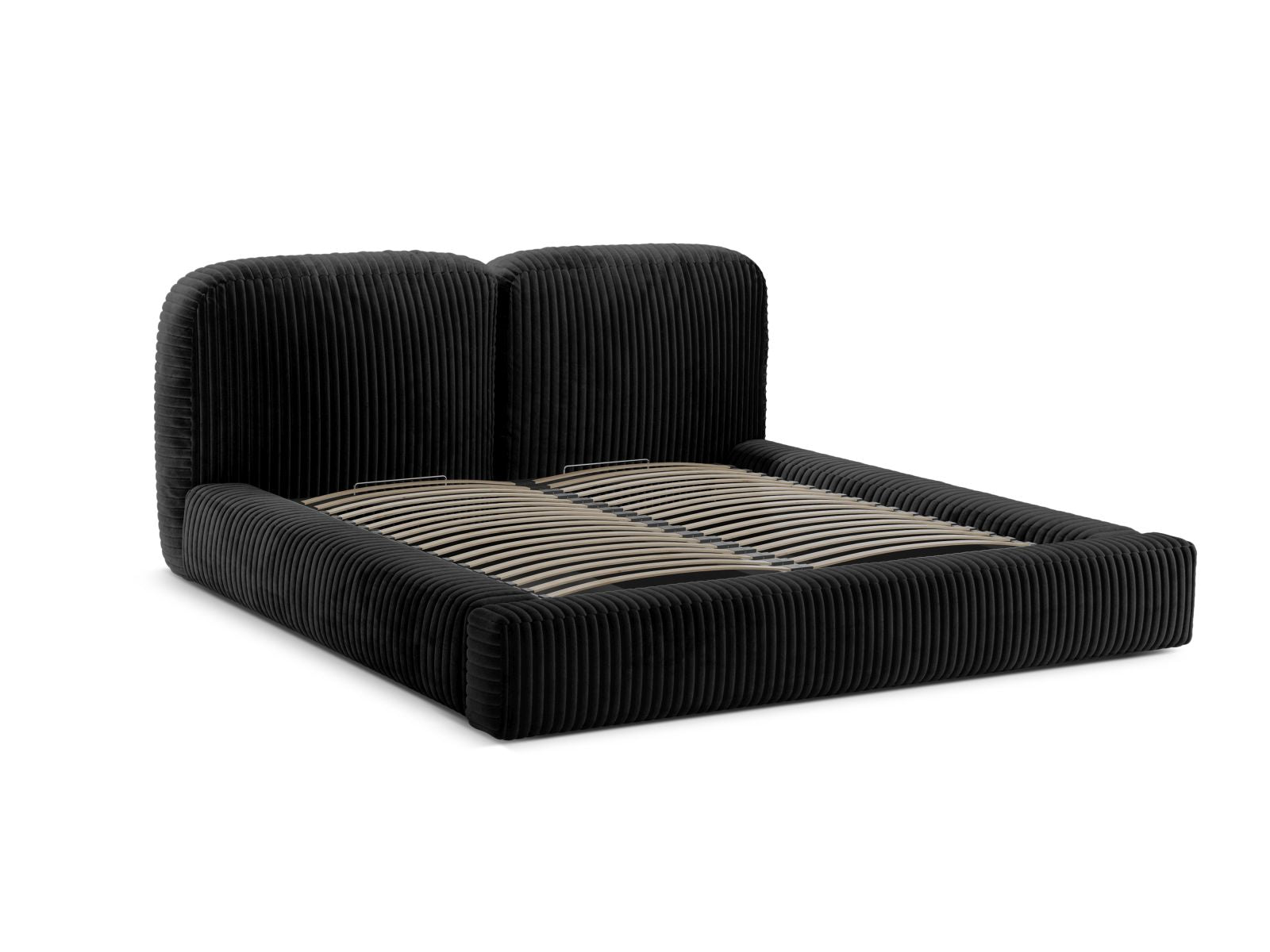 Elegantes Martina Bett mit praktischem Stauraum und geschmackvollem Kopfteil, ideal für moderne und funktionale Schlafzimmer.