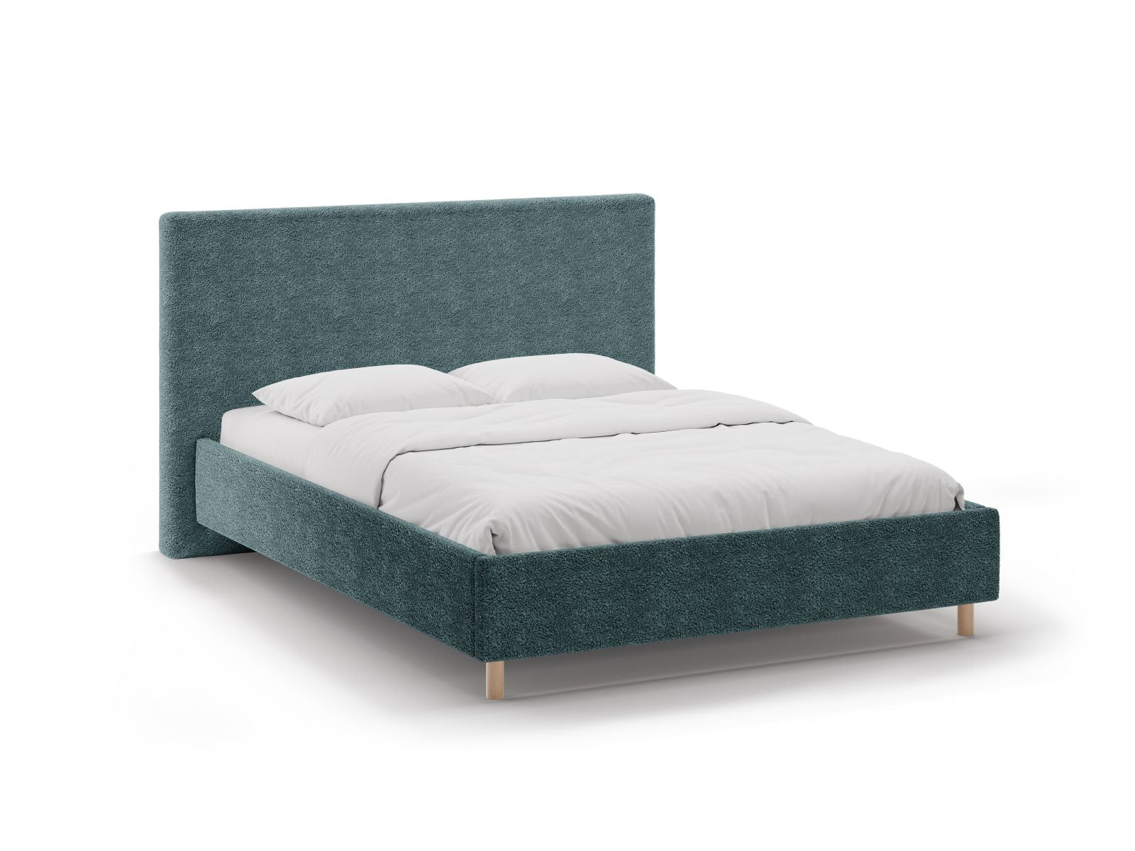 Eloise Bett mit Stauraum mit Kopfteil 140cm in Petrol-Rolf präsentiert im Onlineshop von KAQTU Design AG. Bett ist von Micadoni