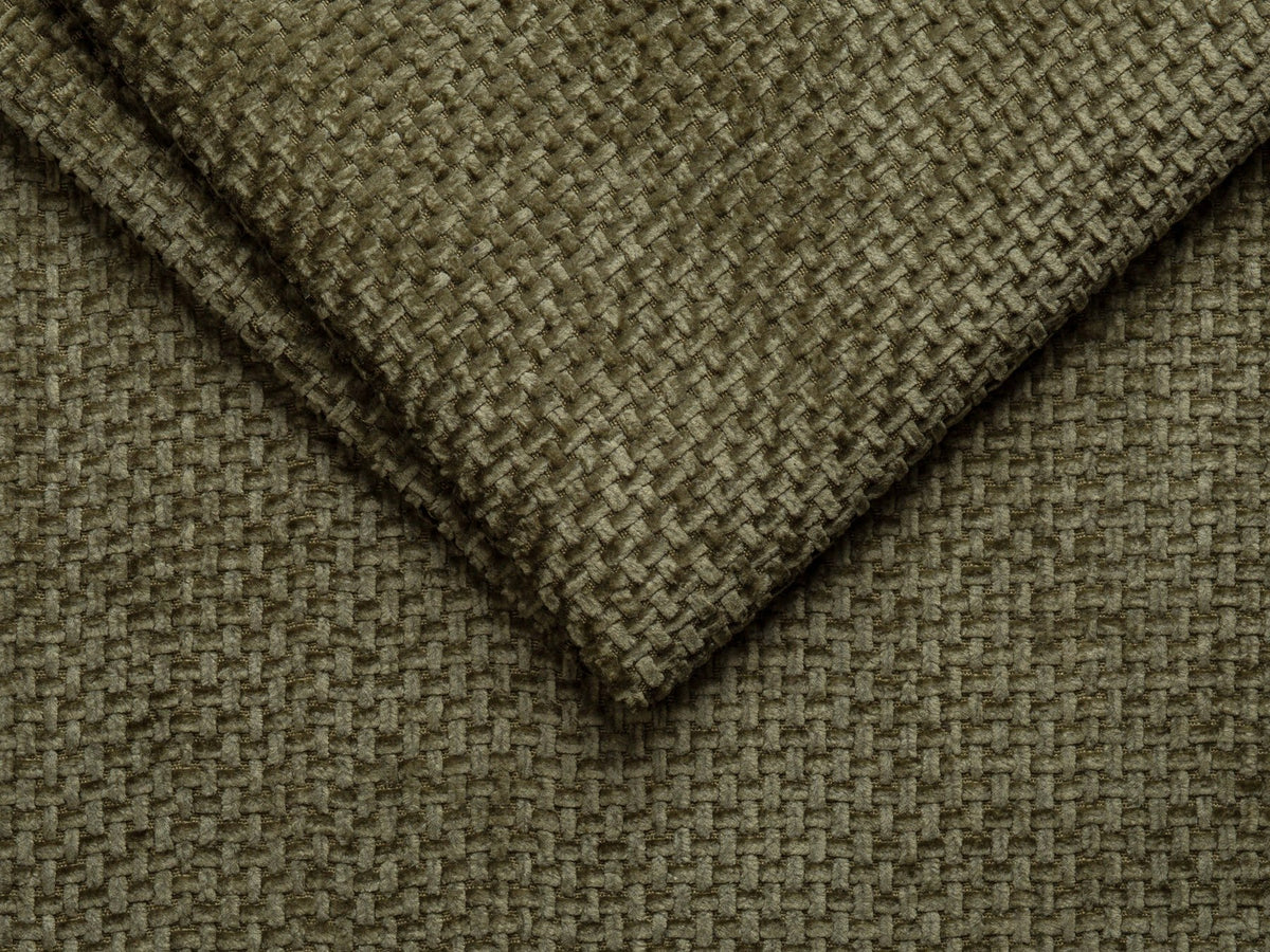 Polsterbett Bellis mit Kopfteil in Leichtes beige, Stoff Eden, Bettkasten mit Frontöffnung und schwarzen Kunststoffbeinen.