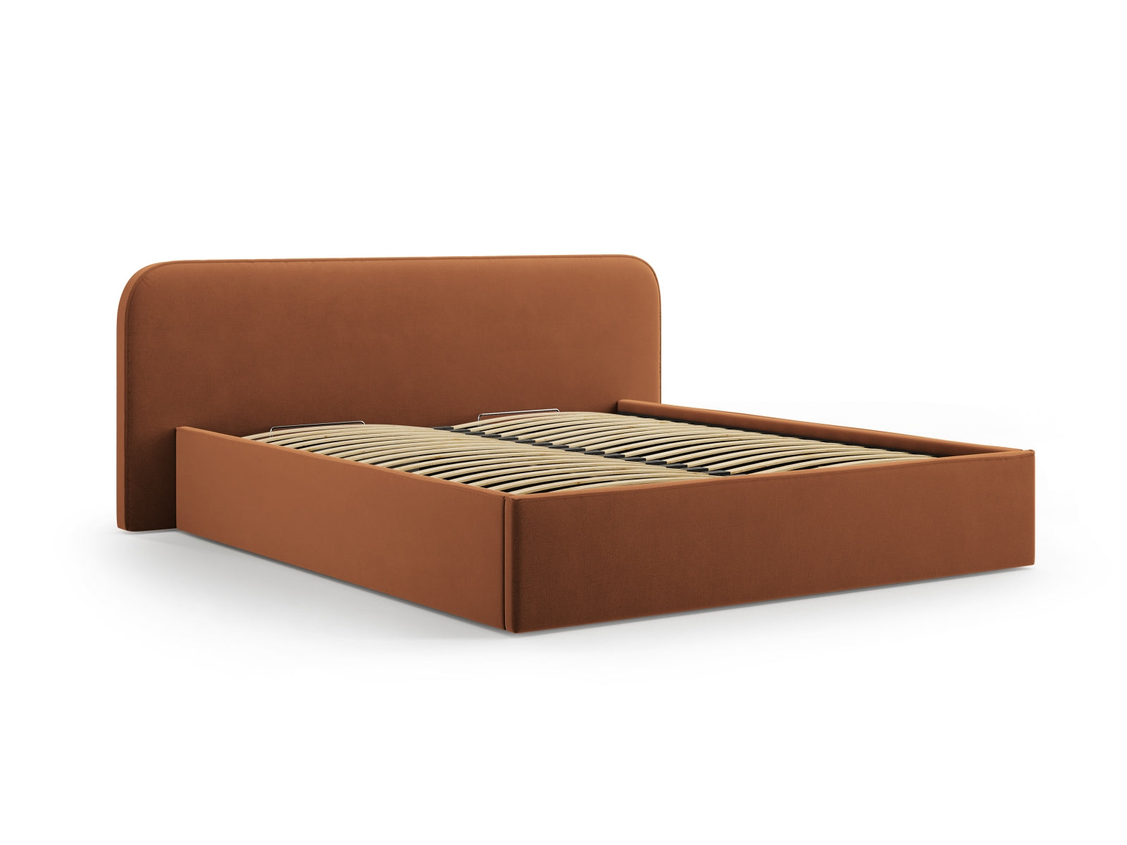 Erleben Sie das elegante Elizabeth Velour Bett von Micadoni. Mit praktischem Stauraum und stilvollem Headboard – perfekt für Ihr modernes Schlafzimmer!