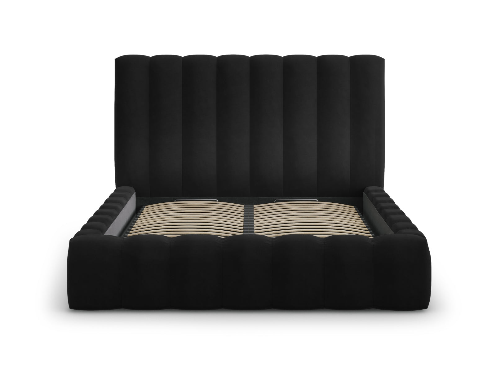 Erleben Sie das elegante Kelp Velour Bett von Micadoni – ideal für Ihr modernes Schlafzimmer, ausgestattet mit praktischem Stauraum und einem komfortablen Headboard.
