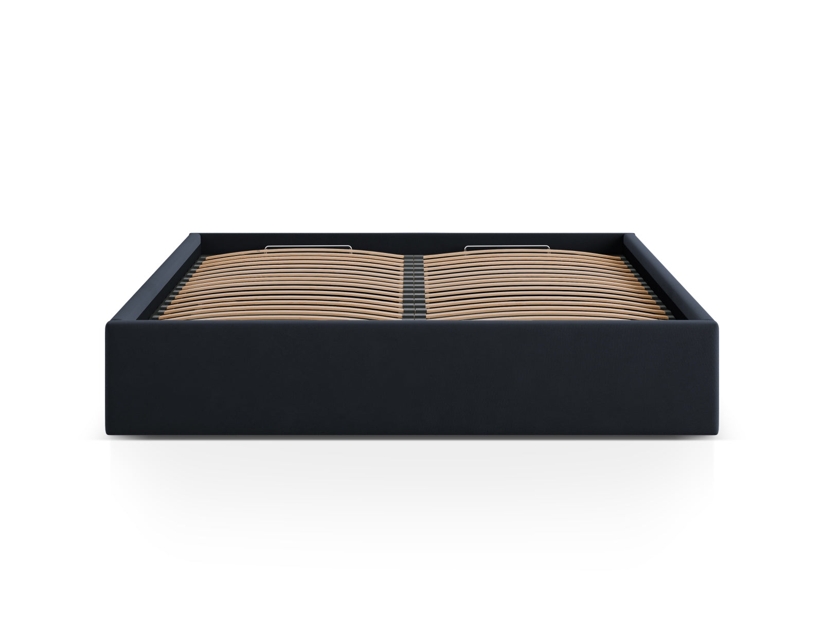 Susan Velour Bett mit Stauraum  in Dark Blue präsentiert im Onlineshop von KAQTU Design AG. Bett ist von Micadoni