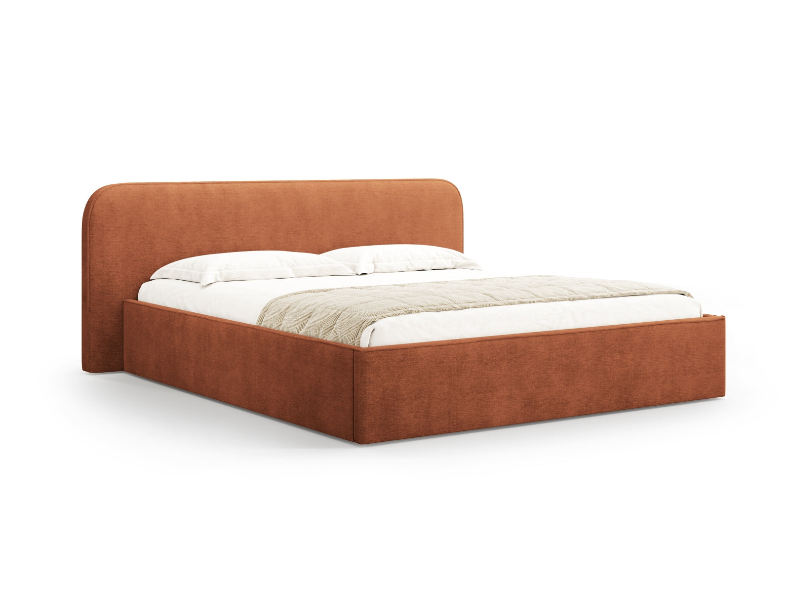 Elizabeth Bett mit Stauraum und Headboard  in Red präsentiert im Onlineshop von KAQTU Design AG. Bett ist von Micadoni