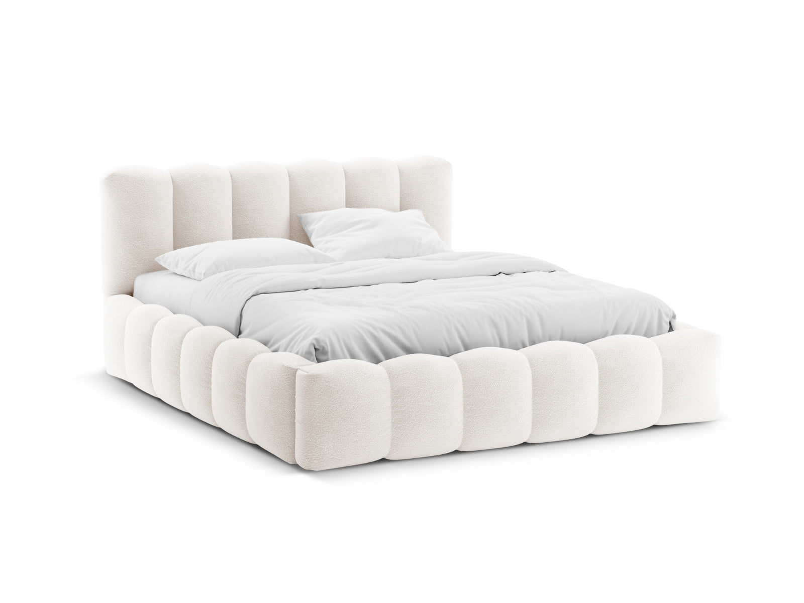 Lupine Bett mit Stauraum und Headboard  186cm in White präsentiert im Onlineshop von KAQTU Design AG. Bett ist von Micadoni