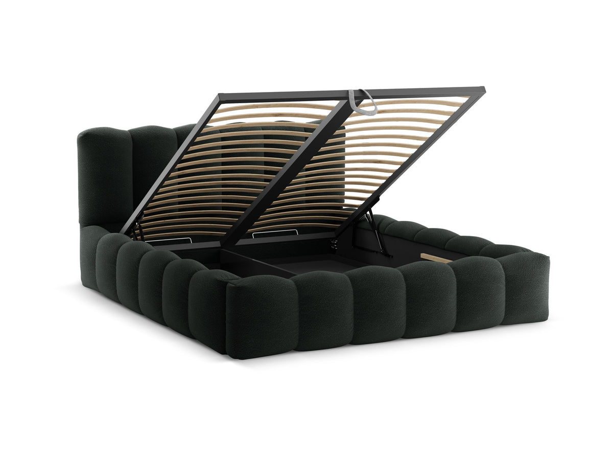 Lupine Bett mit Stauraum und Headboard 160cm in Black-Baloo präsentiert im Onlineshop von KAQTU Design AG. Bett ist von Micadoni