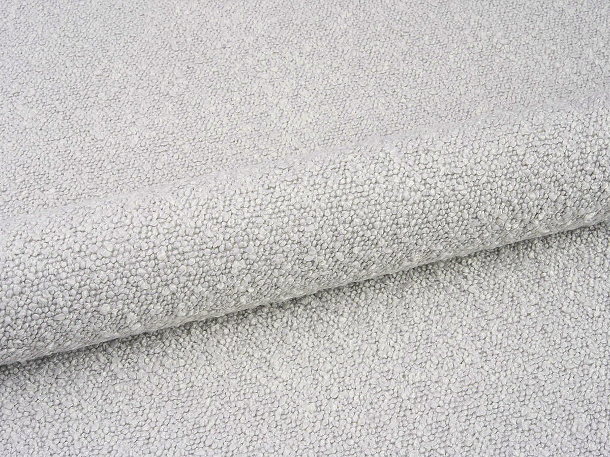 Stauraumbett Ovalo von Micadoni in Light Grey-Magic Velvet mit gepolstertem Kopfteil, Metallrahmen, Bettkasten und schwarzen Kunststoffbeinen.