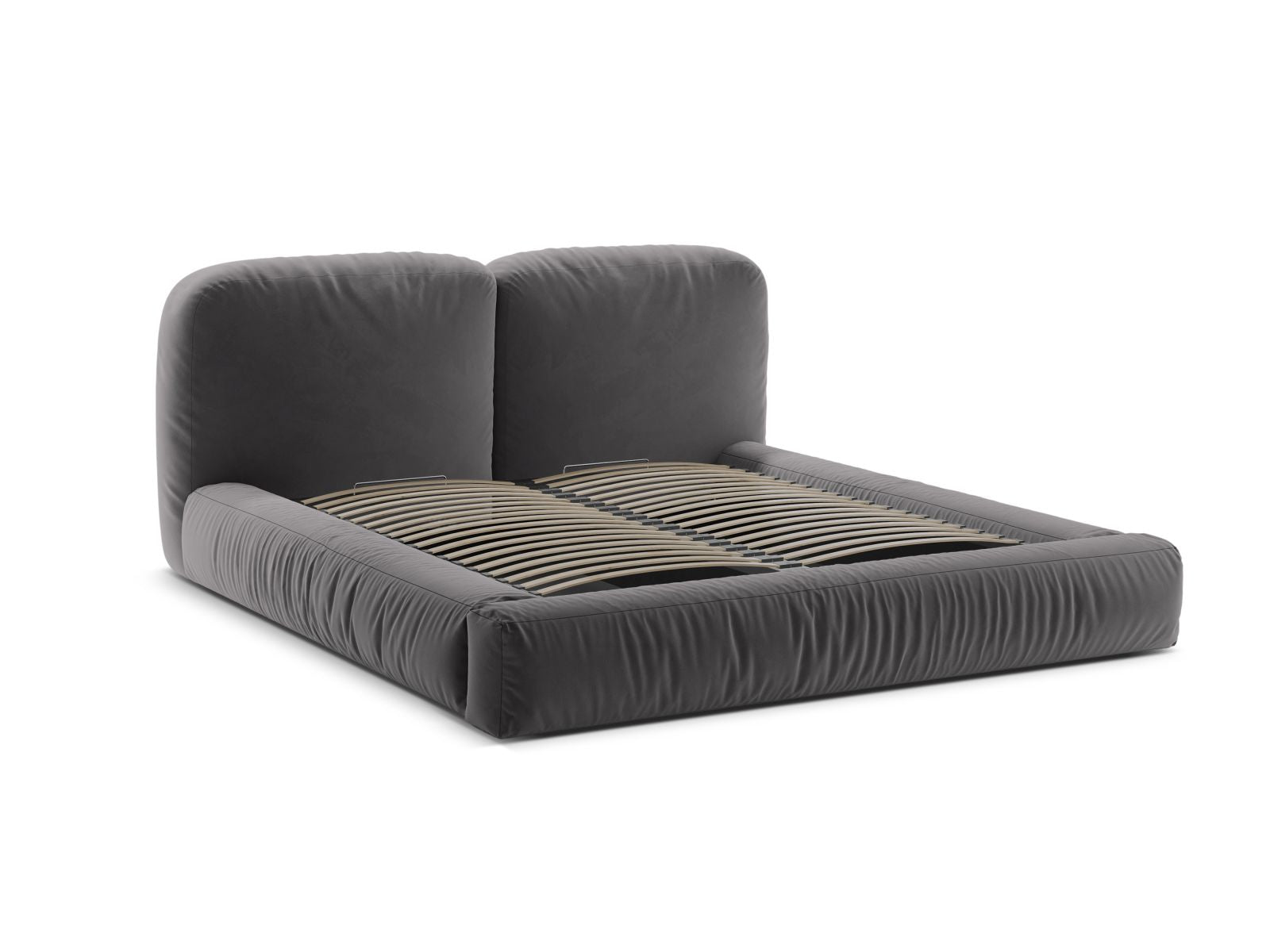 Elegantes Martina Bett in Grey-Vogue, 160 cm breit, mit praktischem Stauraum und geschmackvollem Kopfteil für ein modernes Schlafzimmer.