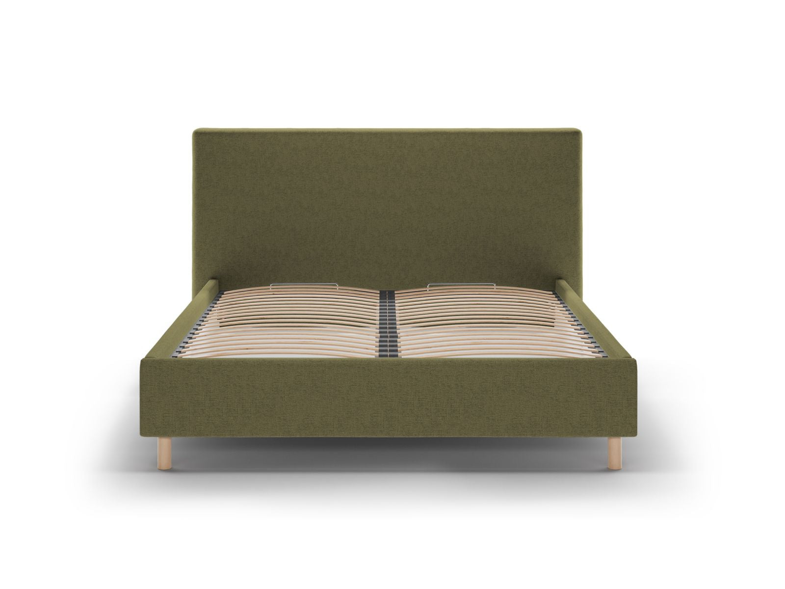 Elegantes Eloise Bett mit 160 cm Breite, Stauraum und stilvollem Kopfteil in Green-Moly, ideal für modernes Wohnen.