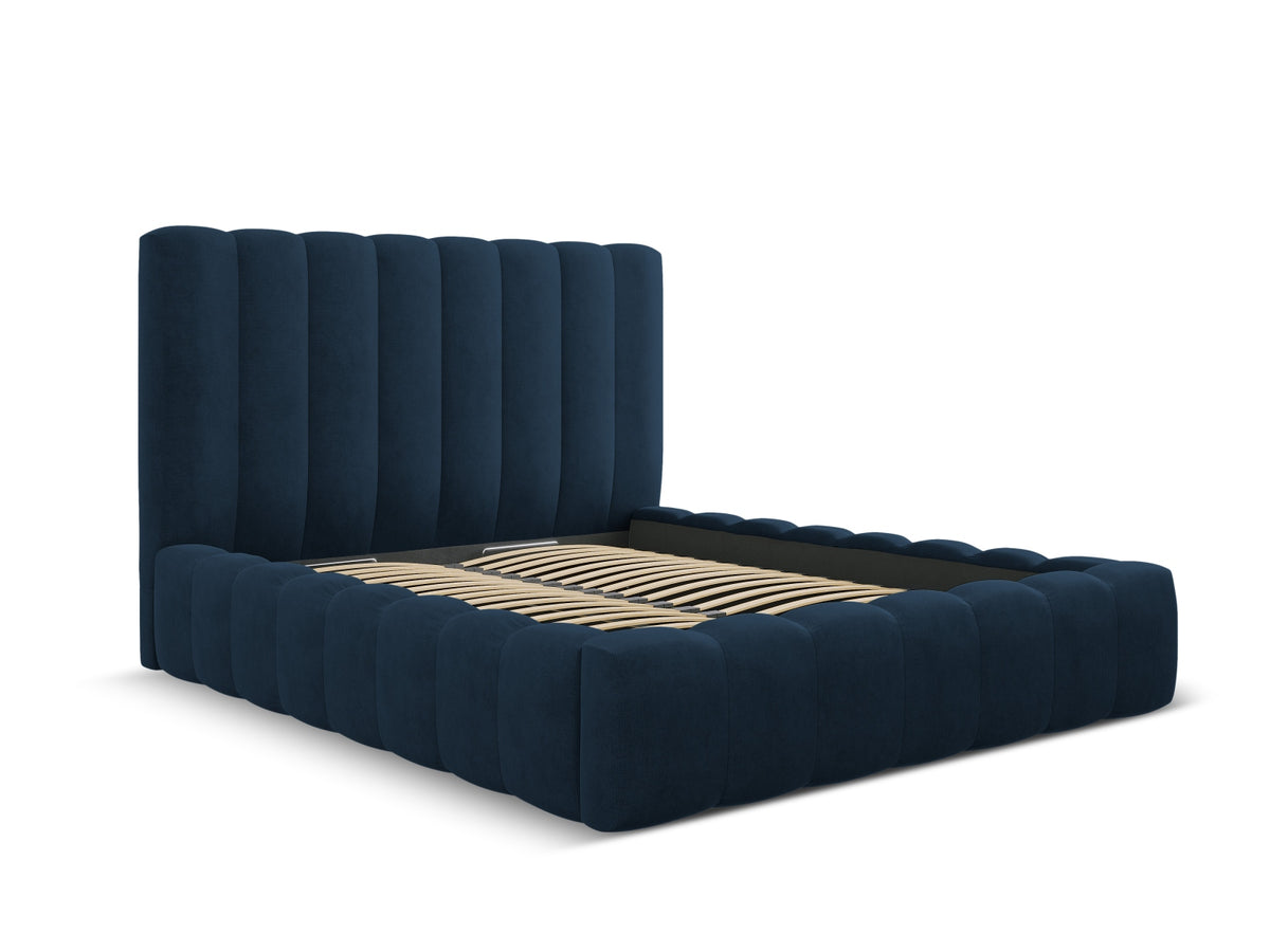 Kelp Bett mit Stauraum und Headboard 160cm in Royal Blue-Moly präsentiert im Onlineshop von KAQTU Design AG. Bett ist von Micadoni