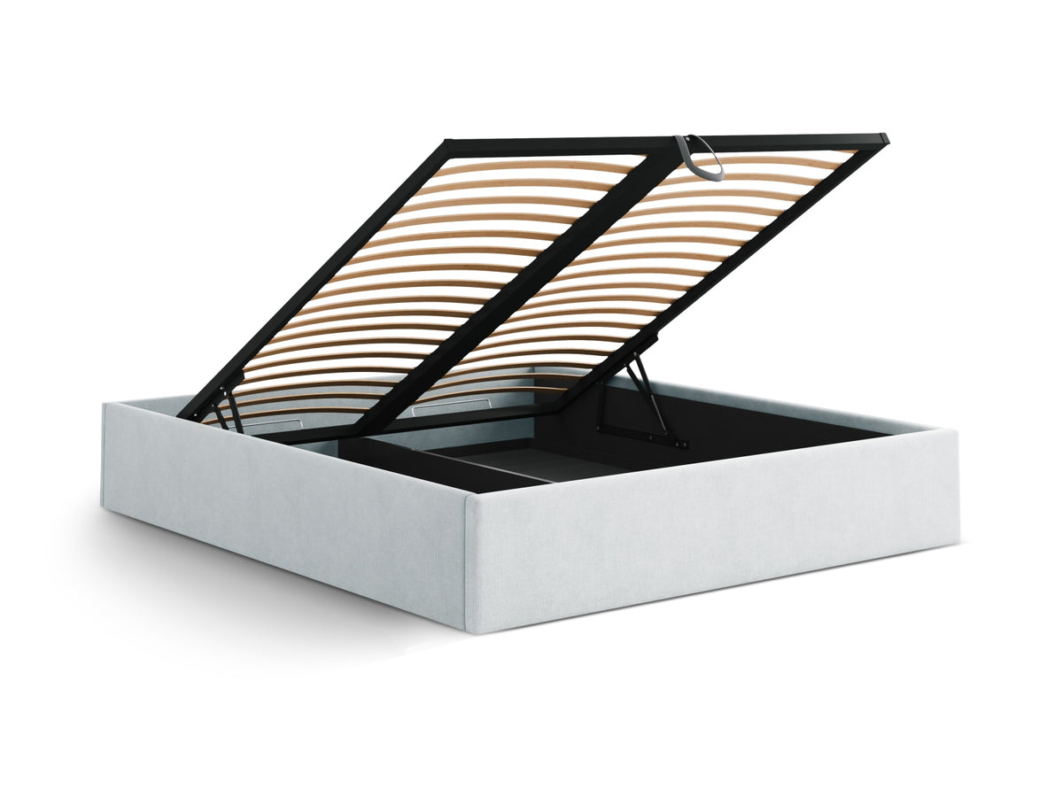Susan Bett mit Stauraum 160cm in Light Grey-Moly präsentiert im Onlineshop von KAQTU Design AG. Bett ist von Micadoni