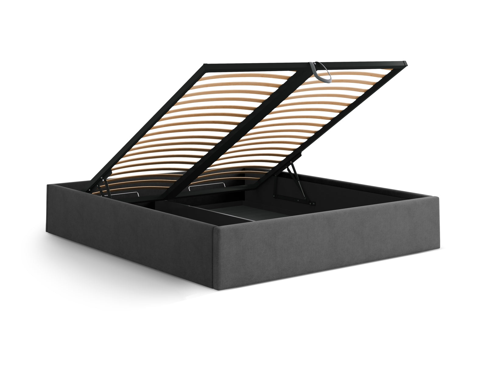Susan Bett mit Stauraum  in Anthracite präsentiert im Onlineshop von KAQTU Design AG. Bett ist von Micadoni