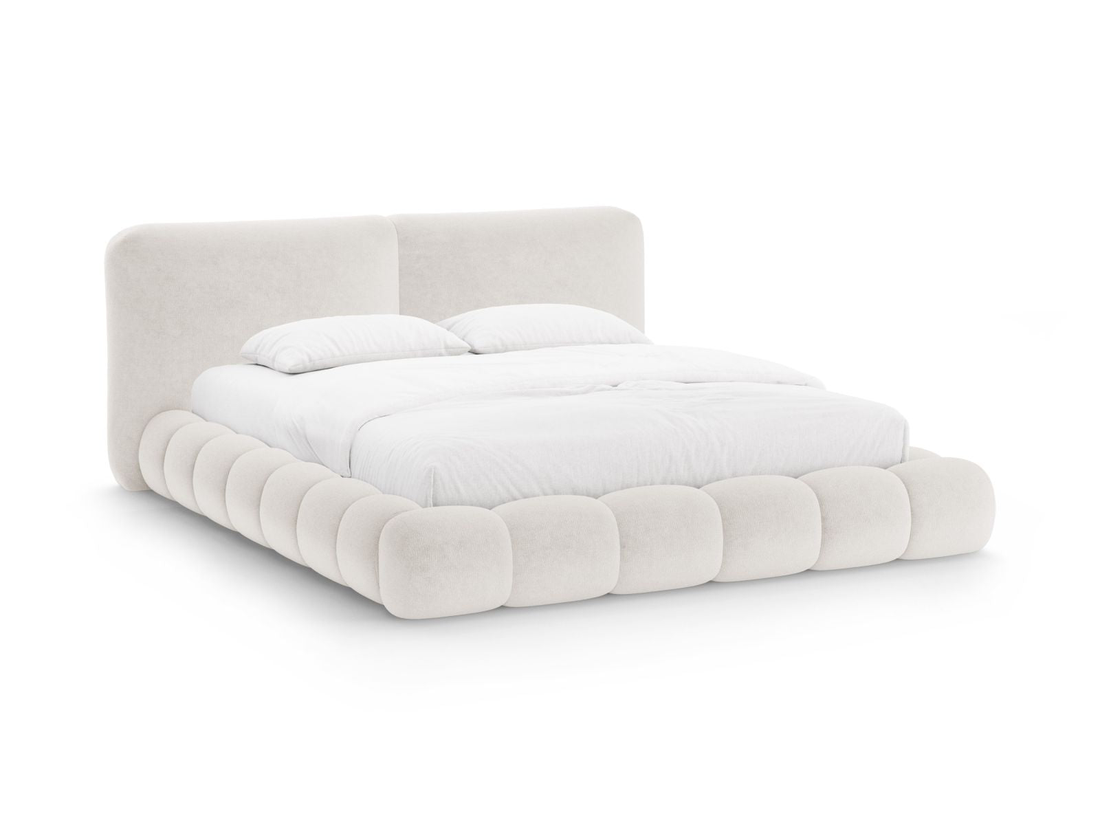 Solange Bett mit Stauraum mit Kopfteil 160cm in Light Beige-Perfect Harmony präsentiert im Onlineshop von KAQTU Design AG. Bett ist von Micadoni