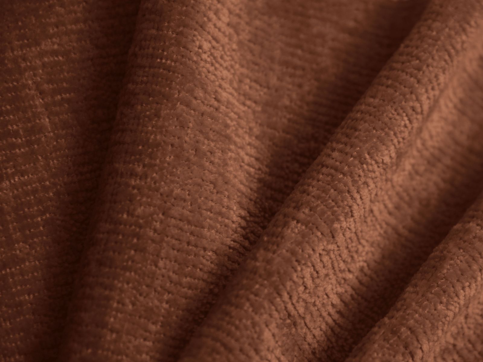 Elegantes Solange Bett in warmem Terracotta, 160 cm, mit praktischem Stauraum und modernem Kopfteil für ein stilvolles Schlafzimmer.