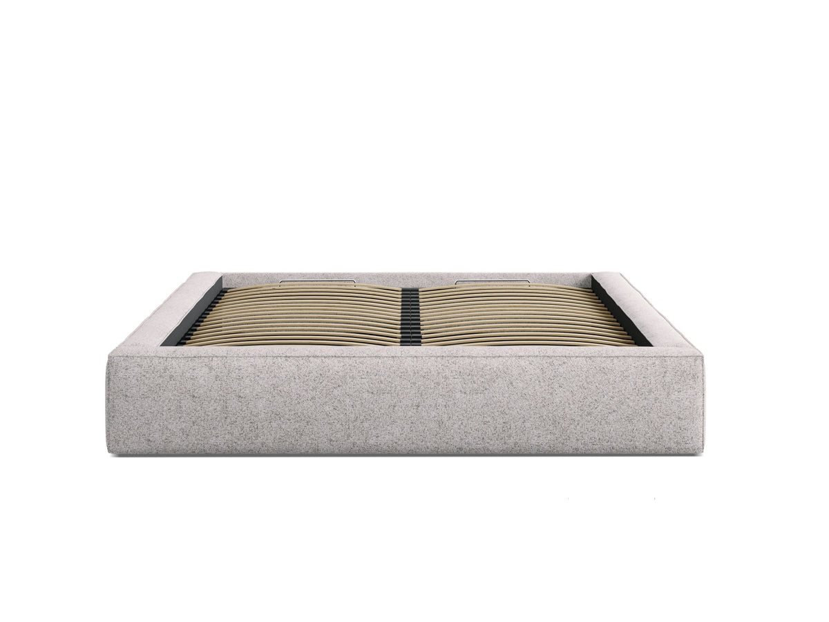 Susan Bett mit Stauraum 160cm in Beige Melange-Puente präsentiert im Onlineshop von KAQTU Design AG. Bett ist von Micadoni