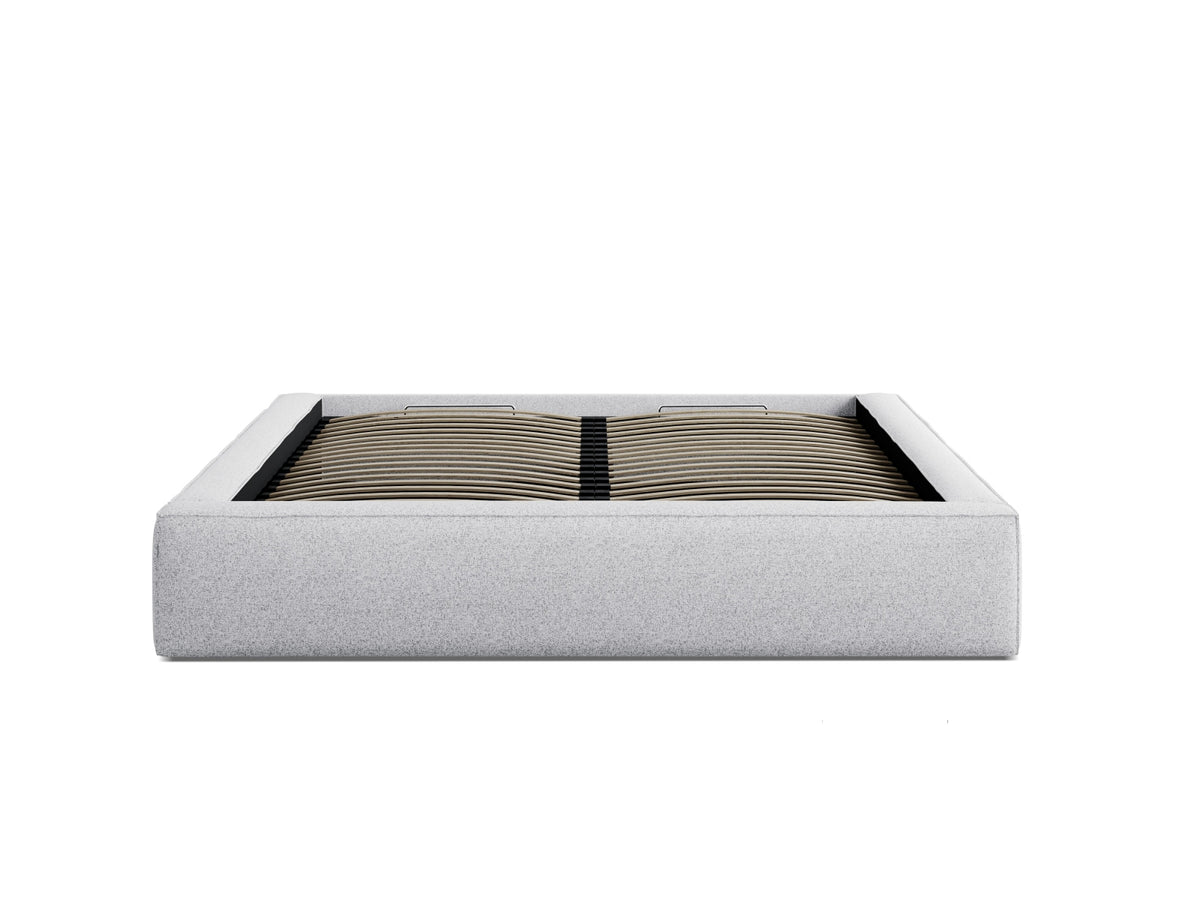 Susan Bett mit Stauraum 160cm in Light Grey Melange-Puente präsentiert im Onlineshop von KAQTU Design AG. Bett ist von Micadoni