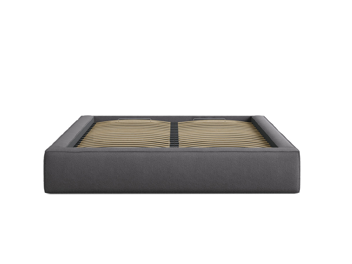 Susan Bett mit Stauraum 160cm in Graphite-LEGEND präsentiert im Onlineshop von KAQTU Design AG. Bett ist von Micadoni