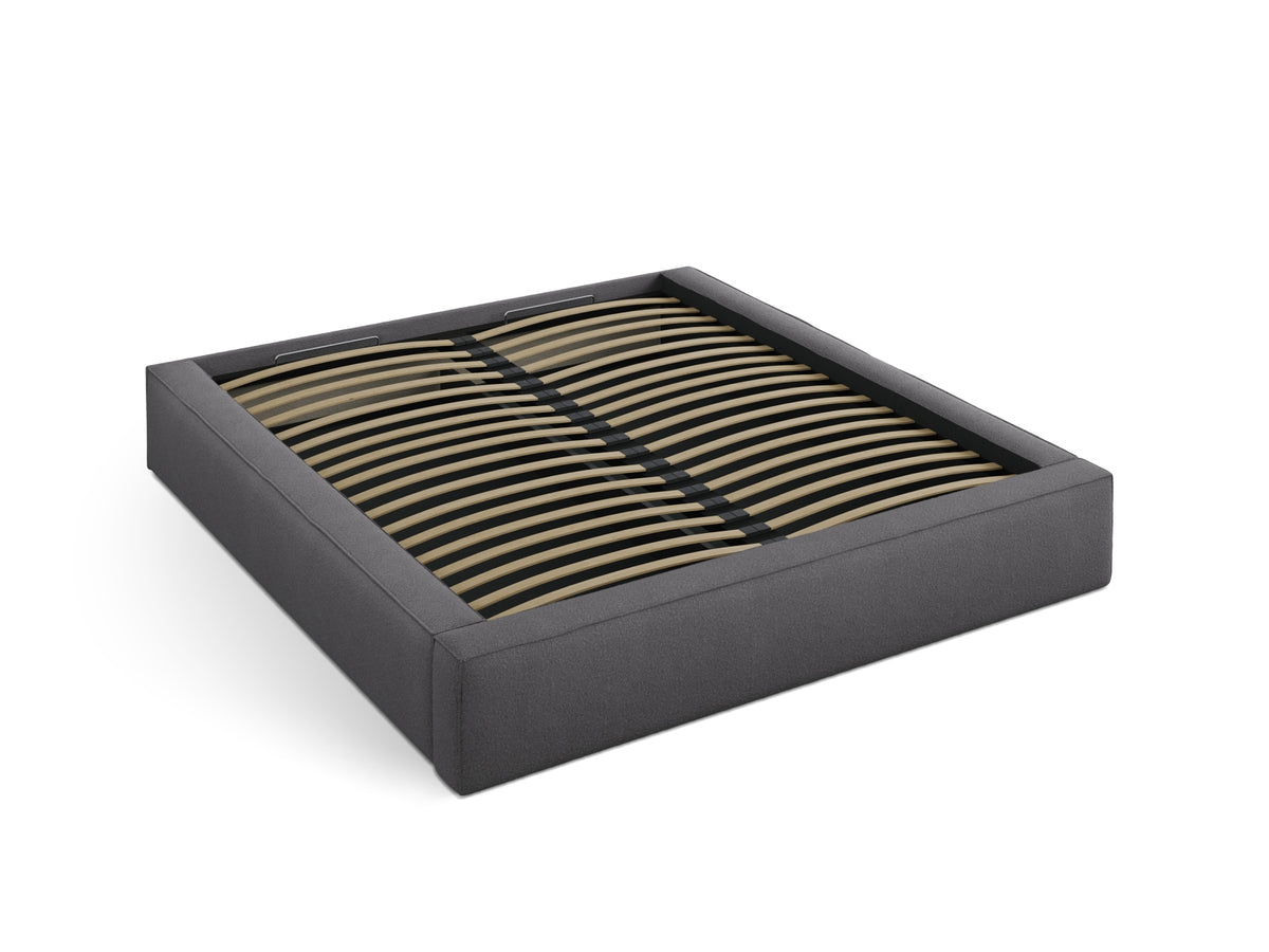Susan Bett mit Stauraum 160cm in Graphite-LEGEND präsentiert im Onlineshop von KAQTU Design AG. Bett ist von Micadoni
