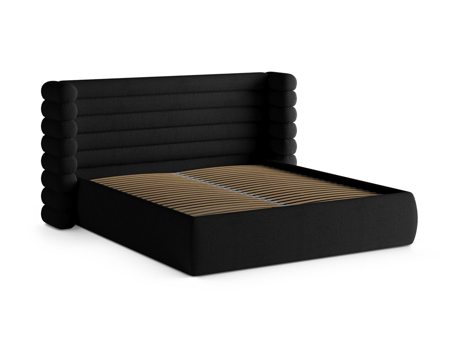 Elegantes Mount Bett mit 160 cm Breite, ausgestattet mit praktischem Stauraum und einem ansprechenden Kopfteil für stilvolle Schlafzimmer.