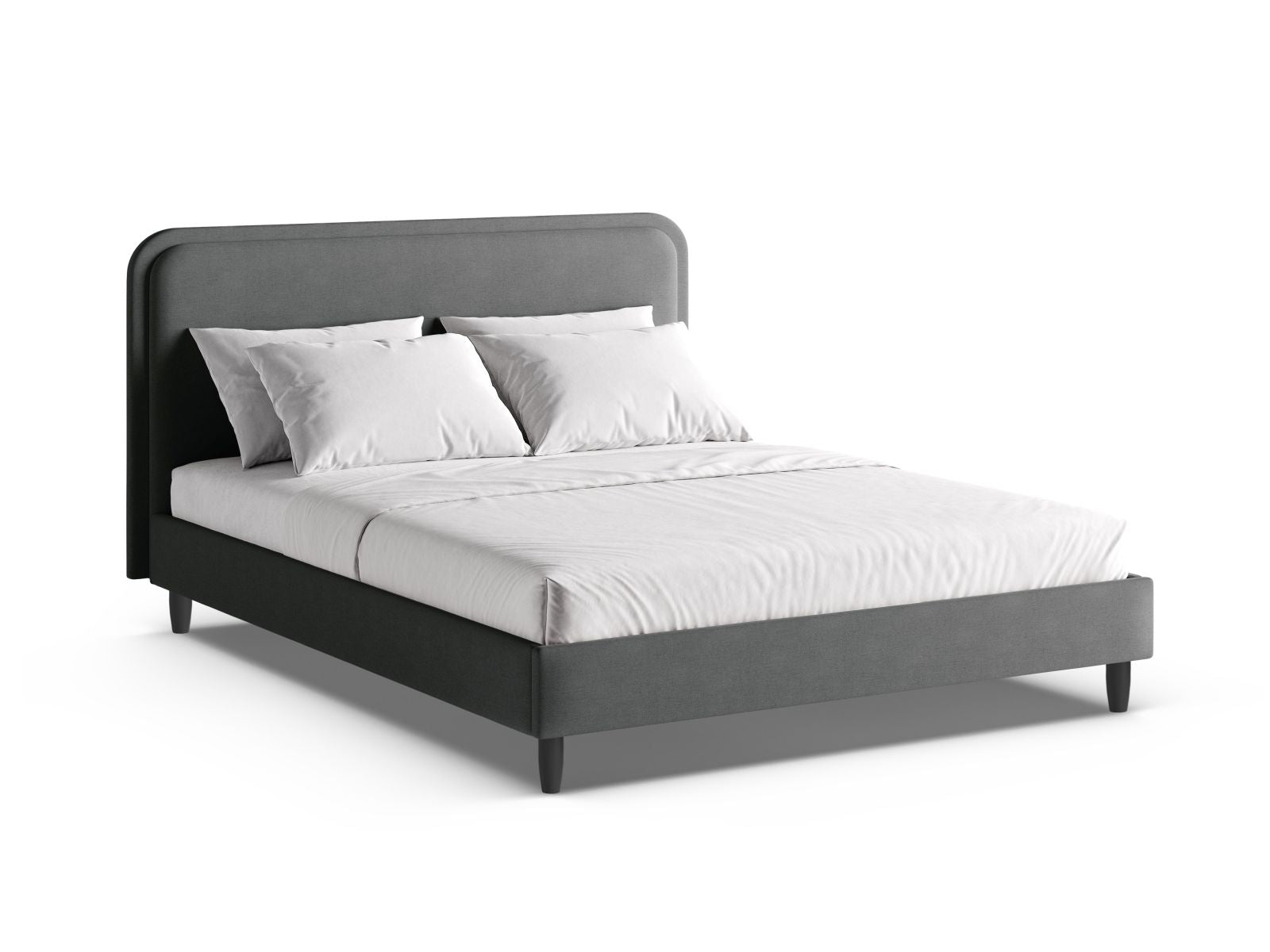 Aveline Bett mit Kopfteil 160cm in Navy Blue-Wind präsentiert im Onlineshop von KAQTU Design AG. Bett ist von Micadoni