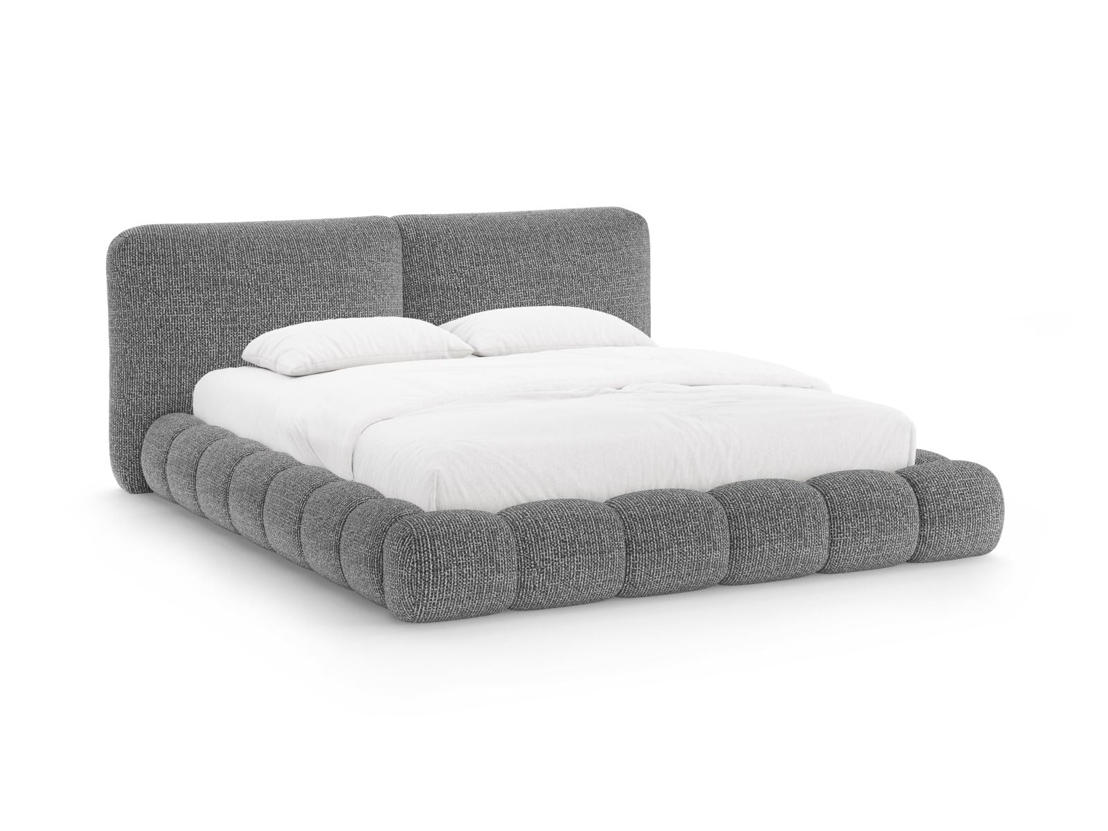 Solange Bett mit Stauraum mit Kopfteil 160cm in Dark Grey-SILENCIO präsentiert im Onlineshop von KAQTU Design AG. Bett ist von Micadoni