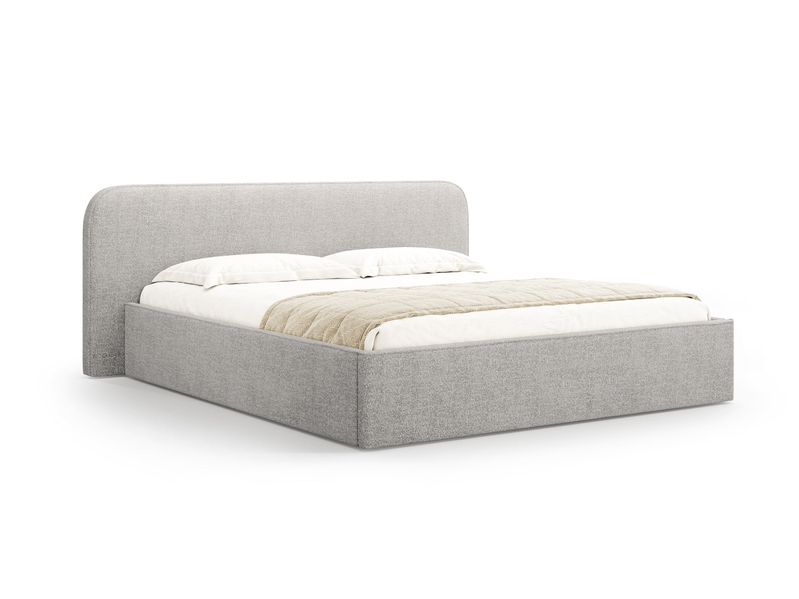 Entdecken Sie das stilvolle Elizabeth Boucle Bett von Micadoni. Mit praktischem Stauraum und elegantem Headboard – ideal für Ihr modernes Schlafzimmer!