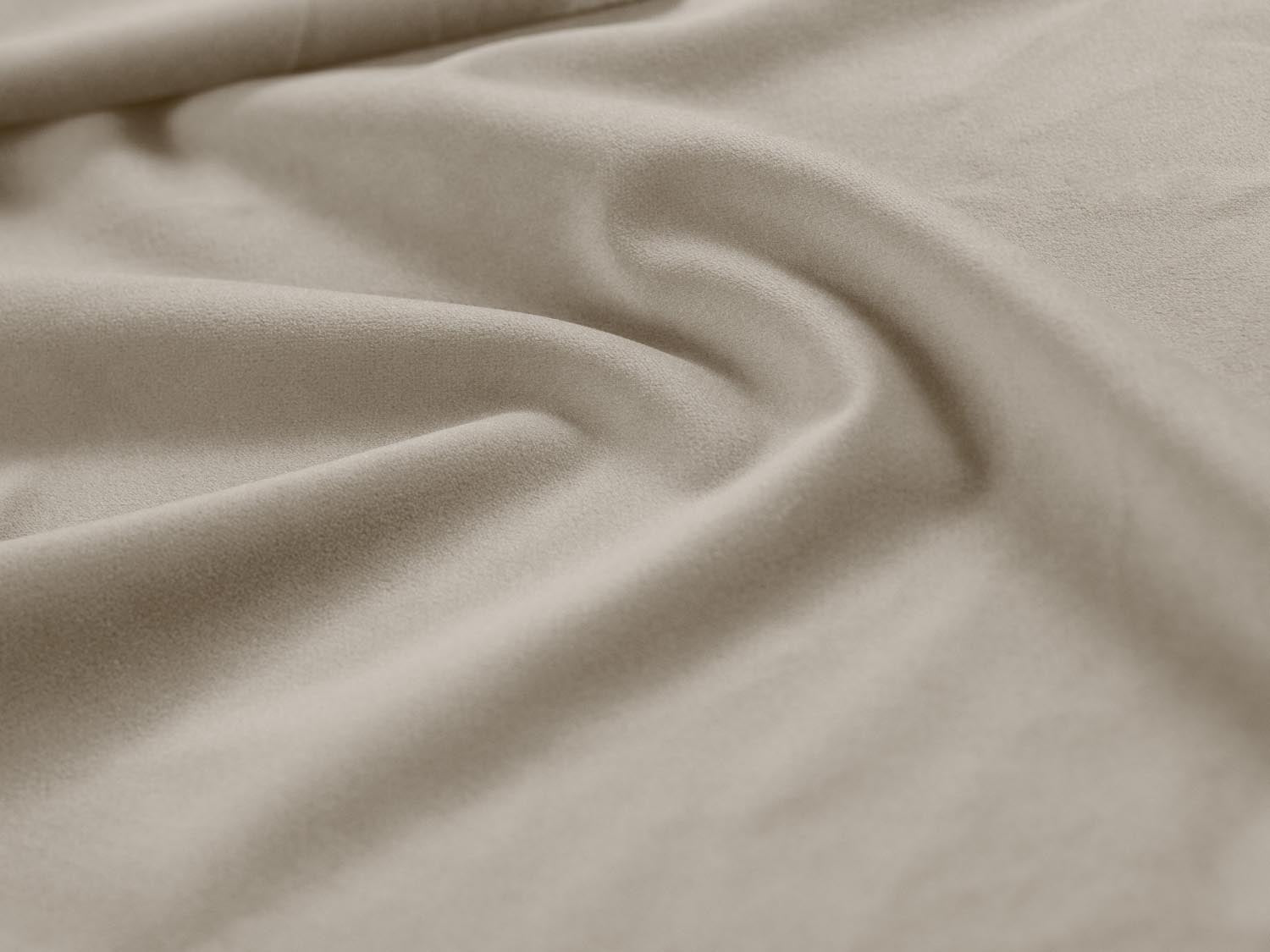 Jolene Velour Bett mit Stauraum und Headboard  in Dark Beige präsentiert im Onlineshop von KAQTU Design AG. Bett ist von Micadoni
