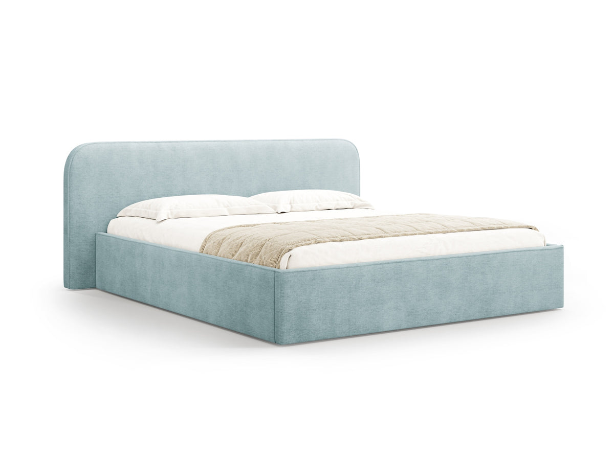 Elizabeth Bett mit Stauraum und Headboard 160cm in Mint-Babel präsentiert im Onlineshop von KAQTU Design AG. Bett ist von Micadoni