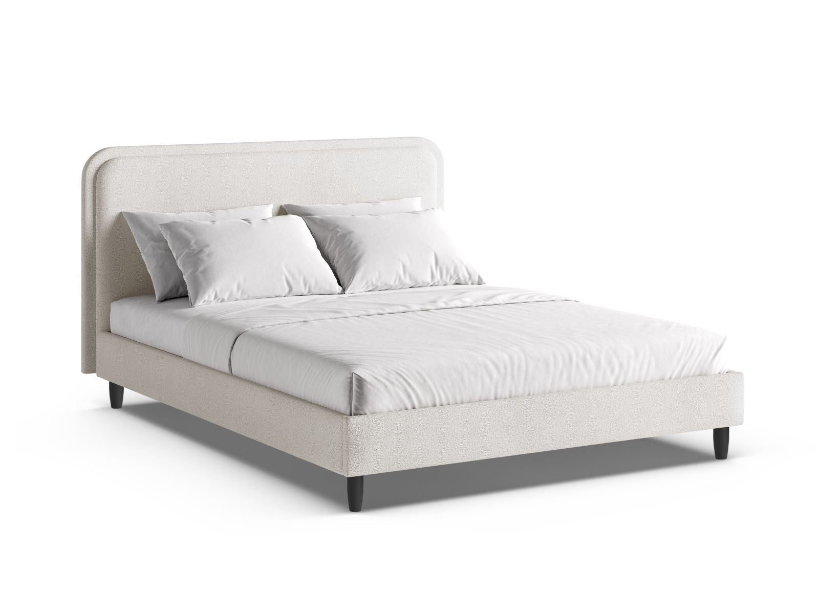 Aveline Bett mit Kopfteil 180cm in White-Baloo präsentiert im Onlineshop von KAQTU Design AG. Bett ist von Micadoni