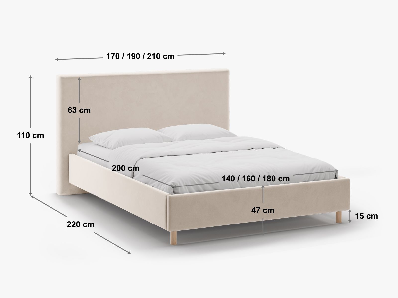 Modernes Eloise Bett in Army Green-Magic Velvet, ausgestattet mit praktischem Stauraum und einem ansprechenden Kopfteil für stilvolle Schlafzimmer.