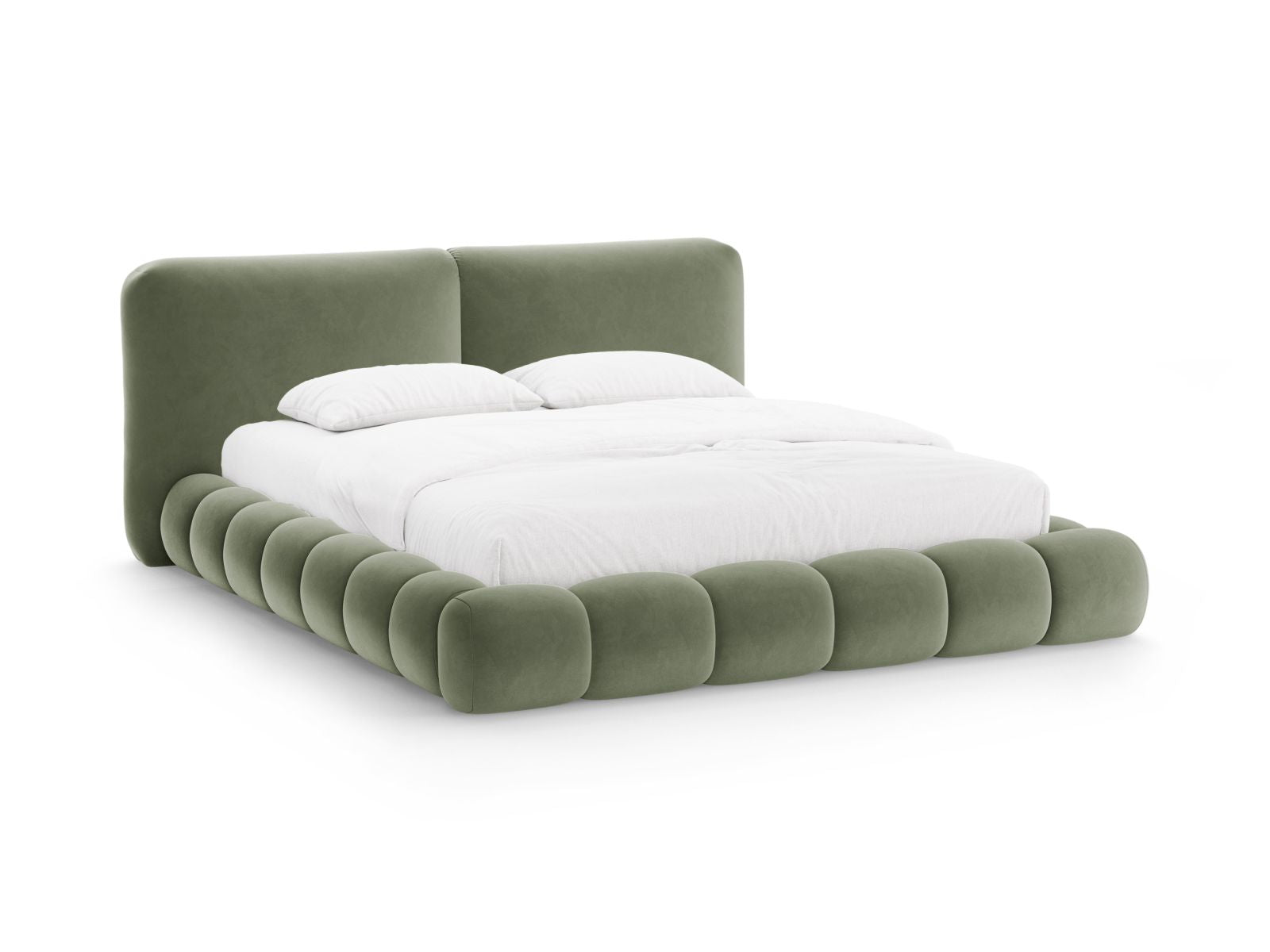 Solange Bett mit Stauraum mit Kopfteil 180cm in Green-Magic Velvet präsentiert im Onlineshop von KAQTU Design AG. Bett ist von Micadoni